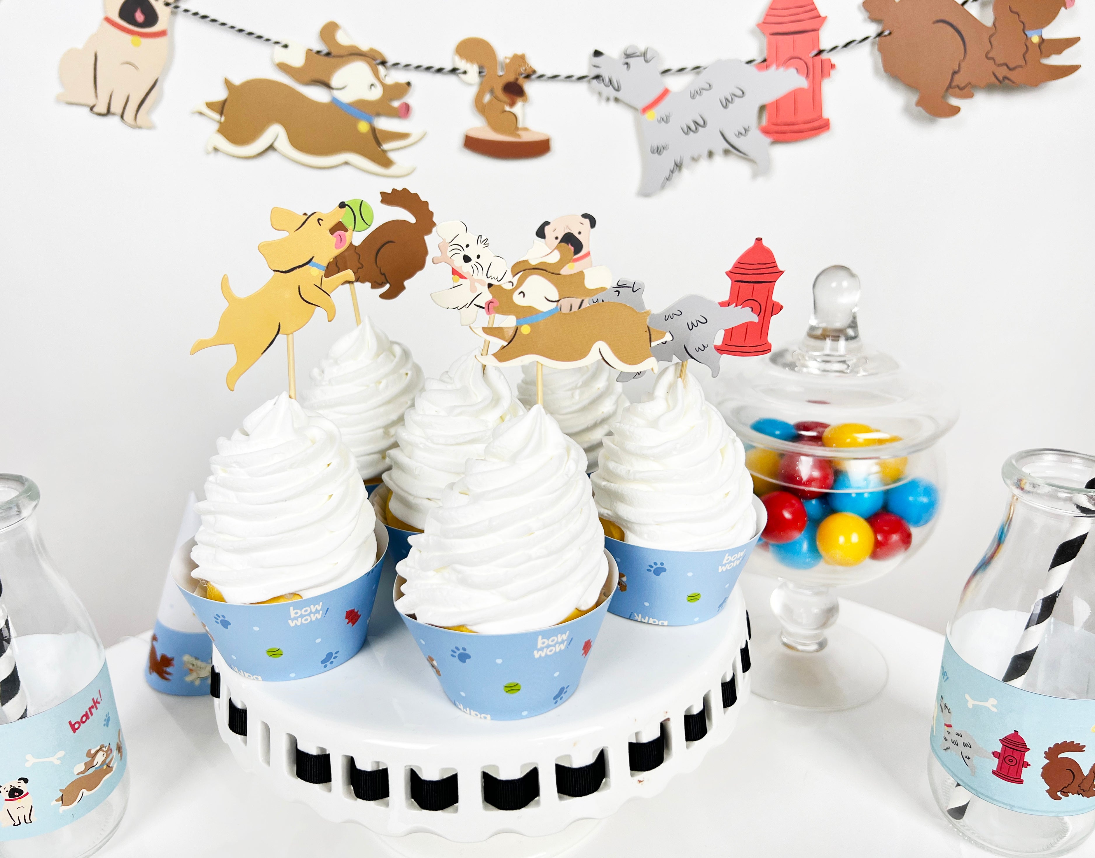 Dog Party Cupcake Topper & Wrappers, 12 Ct Merrilulu   