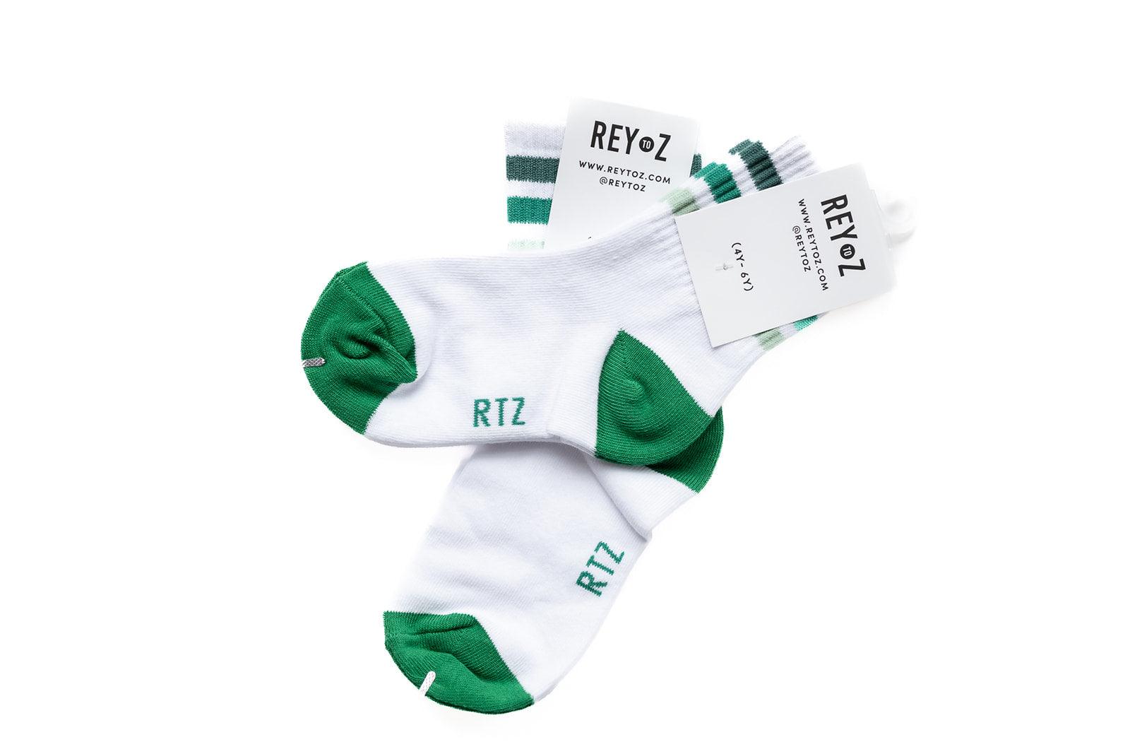 Green Stripe Socks Rey to Z   