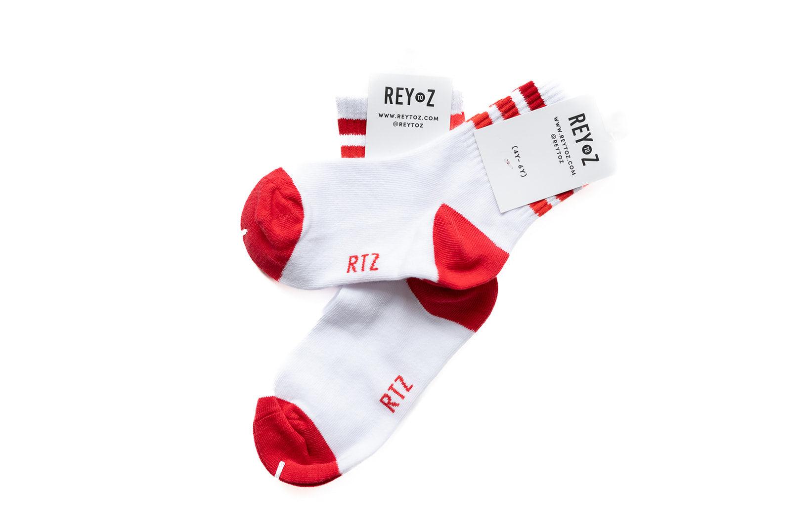 Red Stripe Socks Rey to Z   