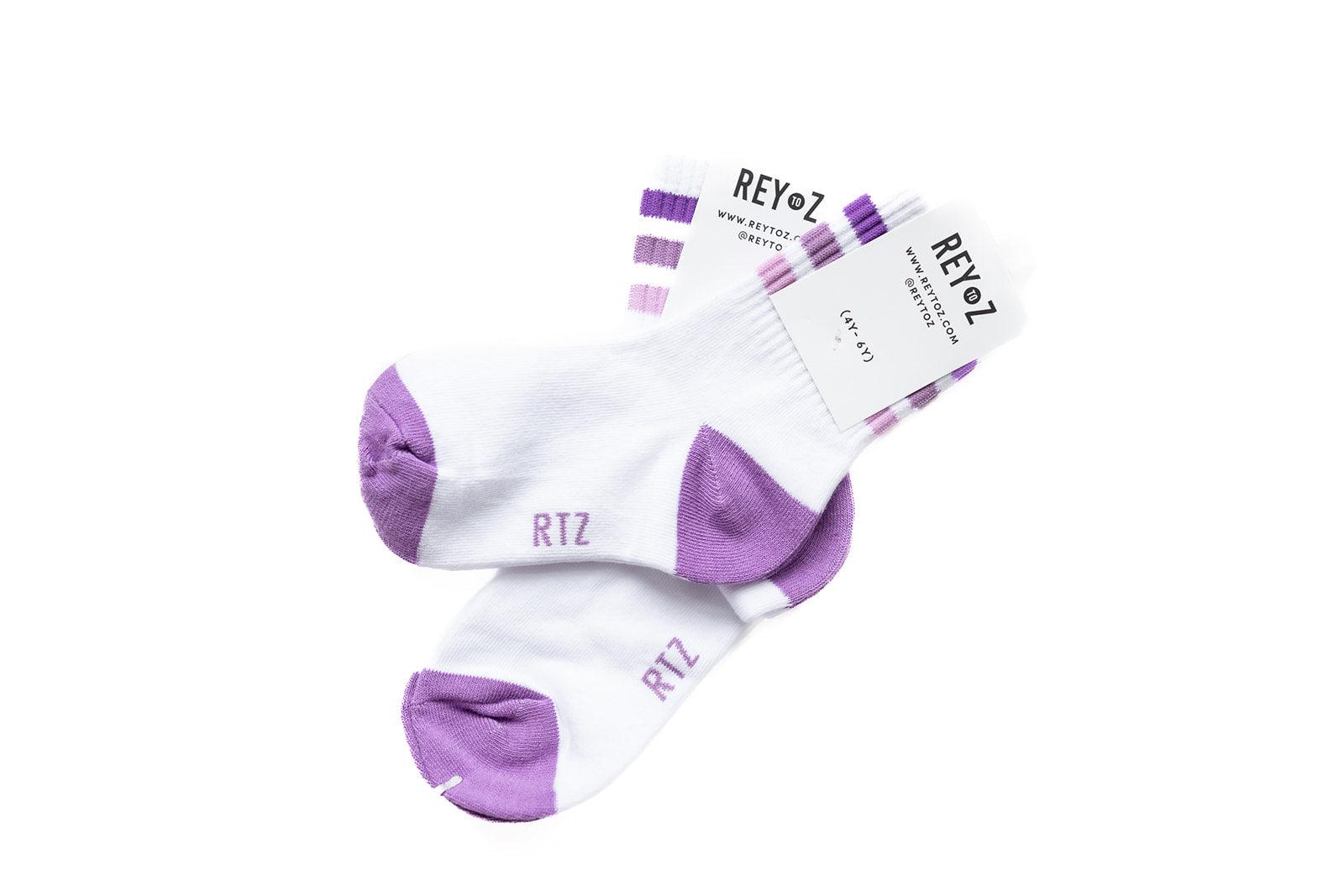 Purple Stripe Socks Rey to Z   