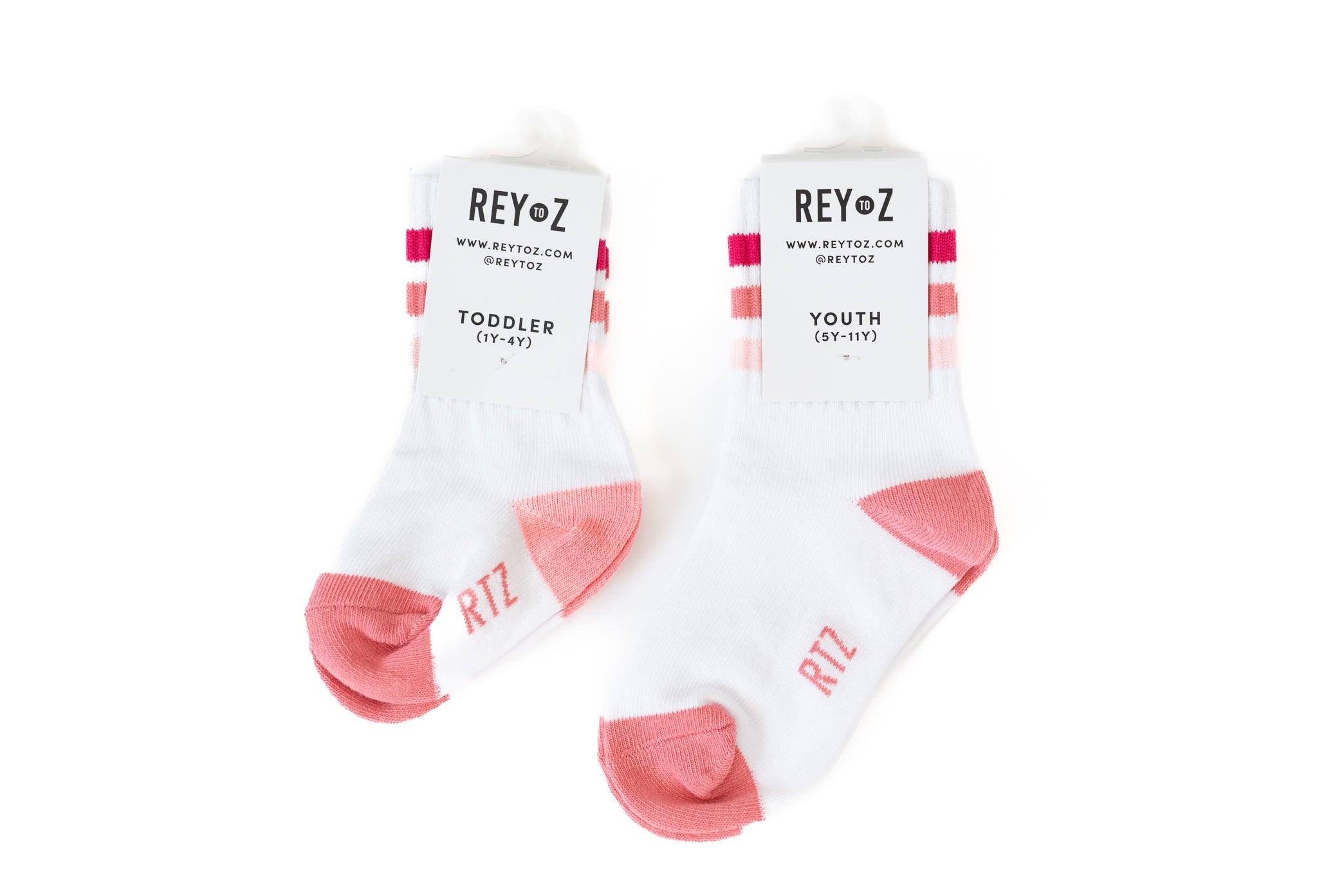 Pink Stripe Socks Rey to Z   