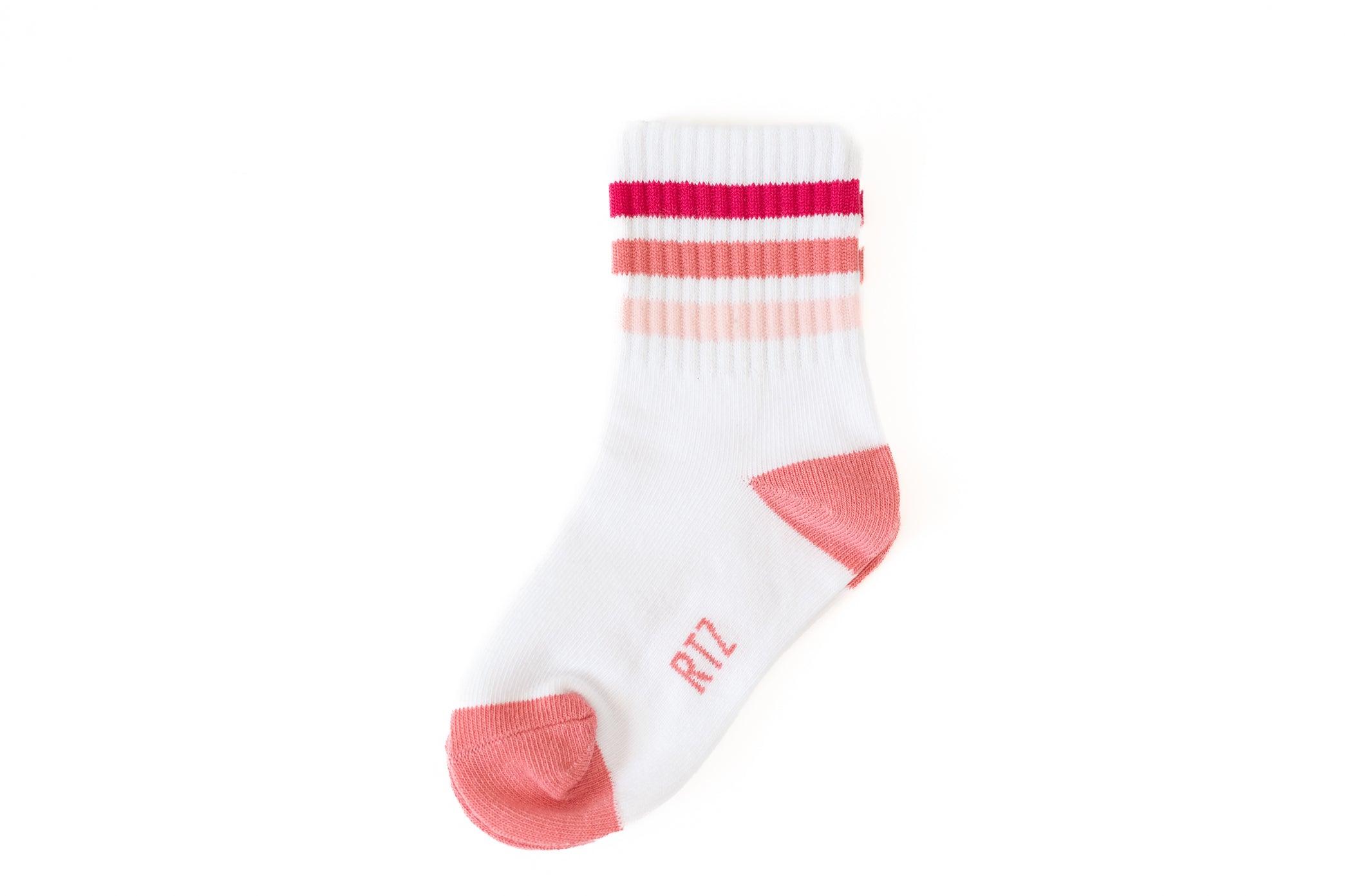 Pink Stripe Socks Rey to Z   