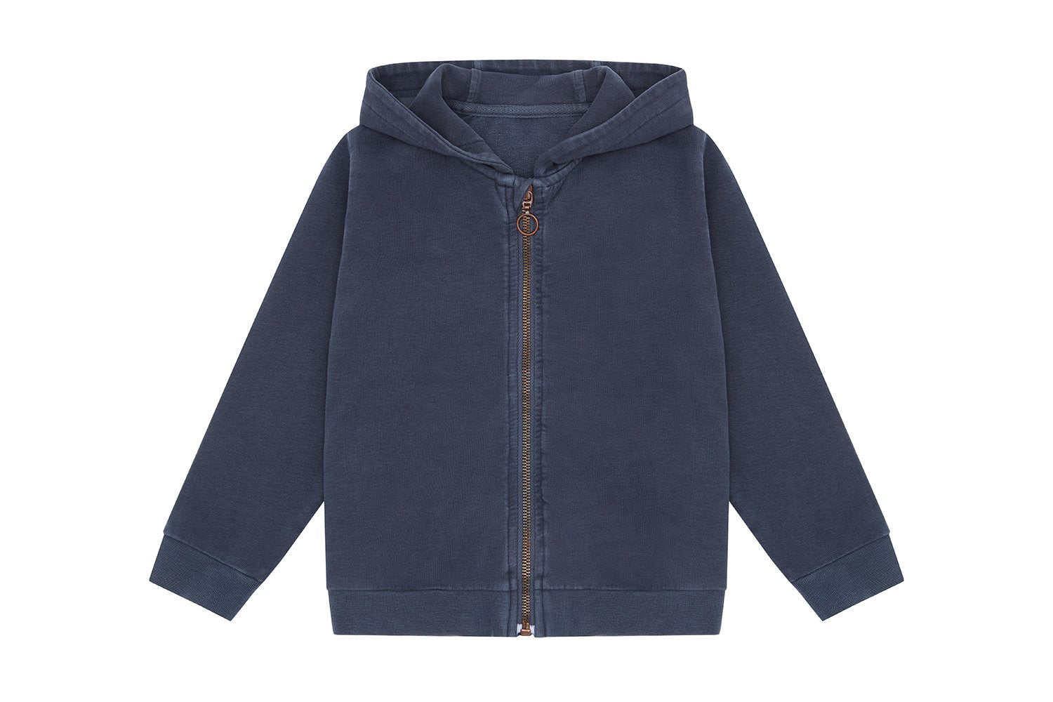 Organic Cotton Zip Up Hoodie Vild House of Little 0-3M Blue Stone - Palmetto Plant Dye 