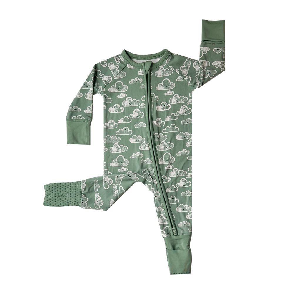 Happy Skies Zippered Romper Tiny Knot Co.   