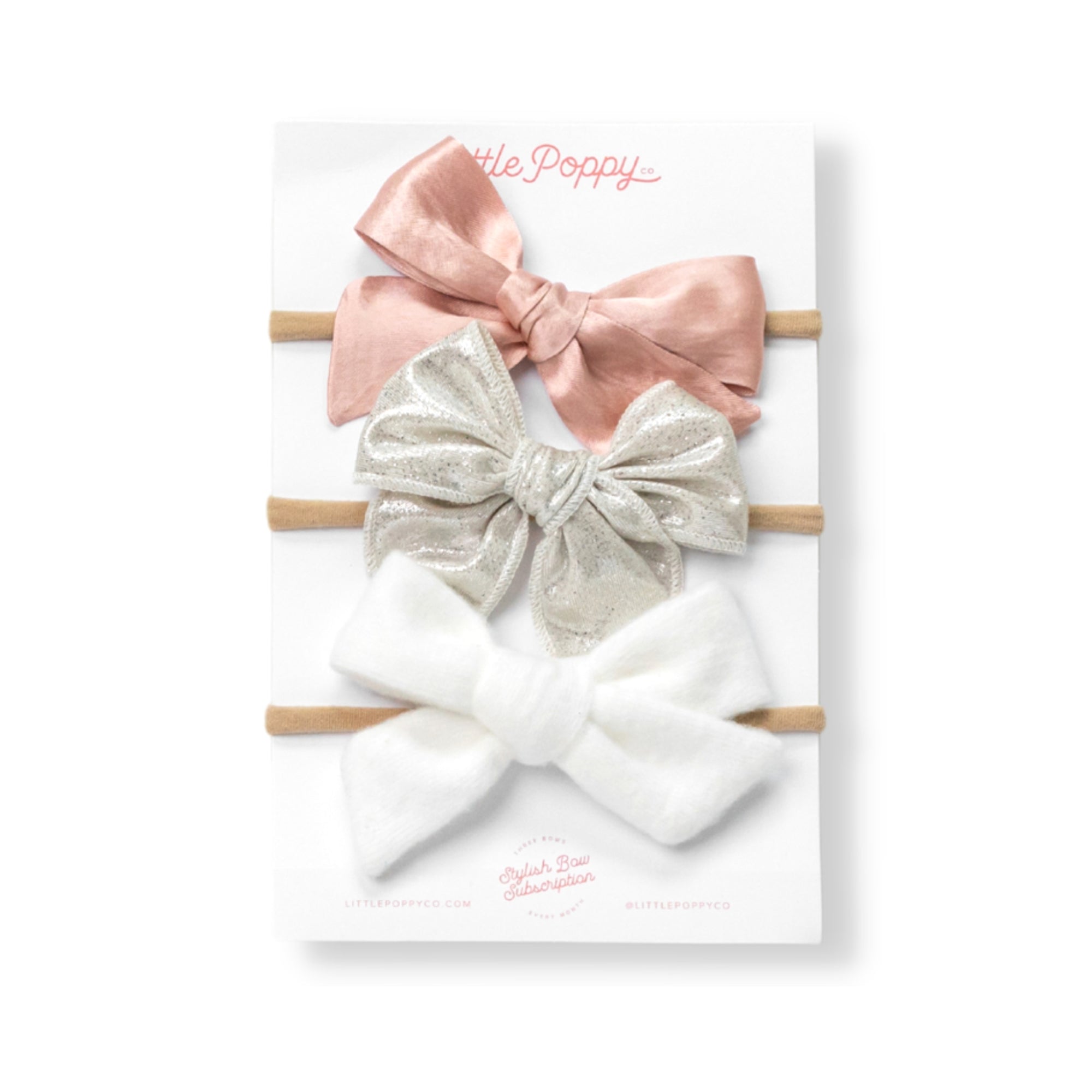 The Samantha Headband Bow Set Little Poppy Co. Original Tan 