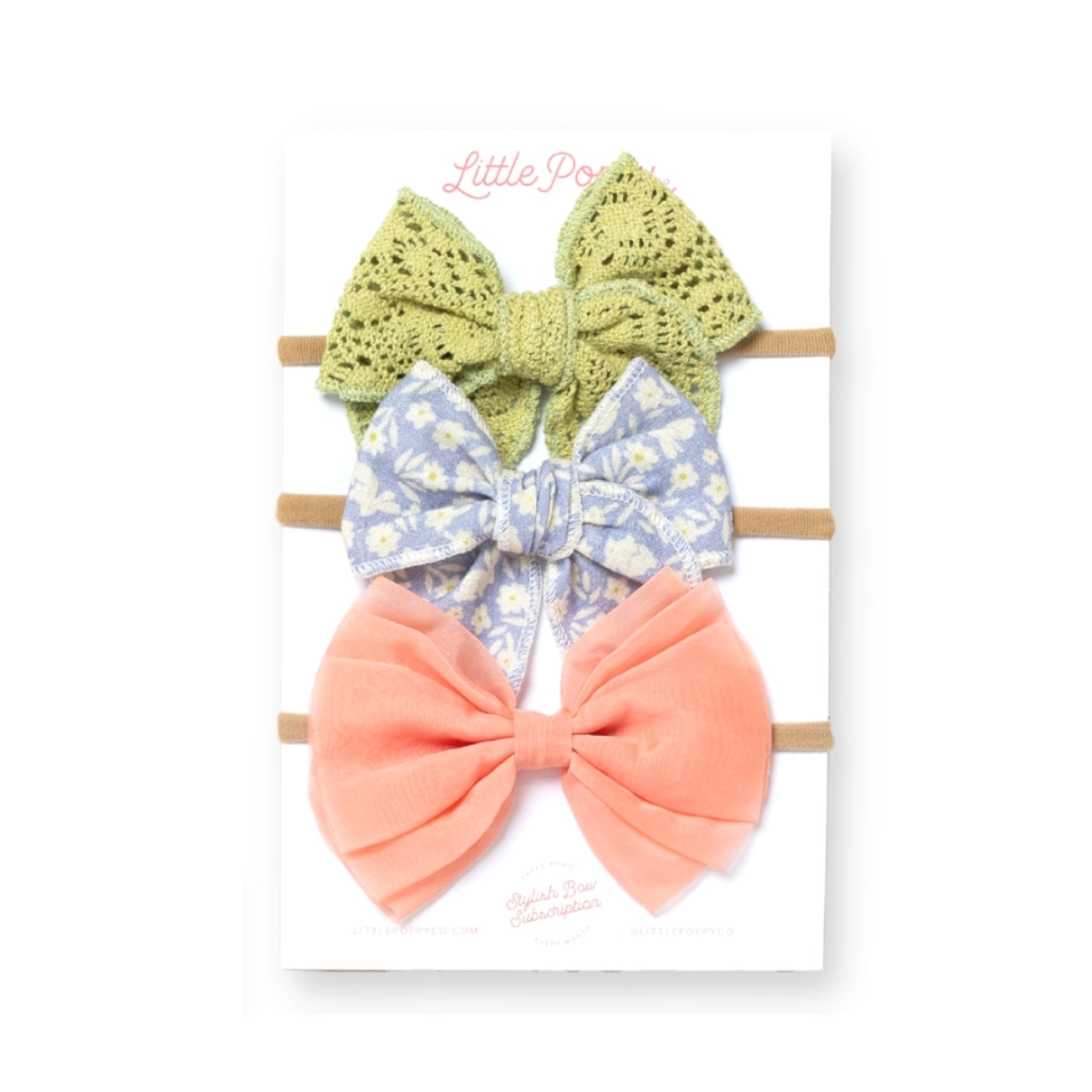 The Sydney Headband Bow Set Little Poppy Co. Original Tan 