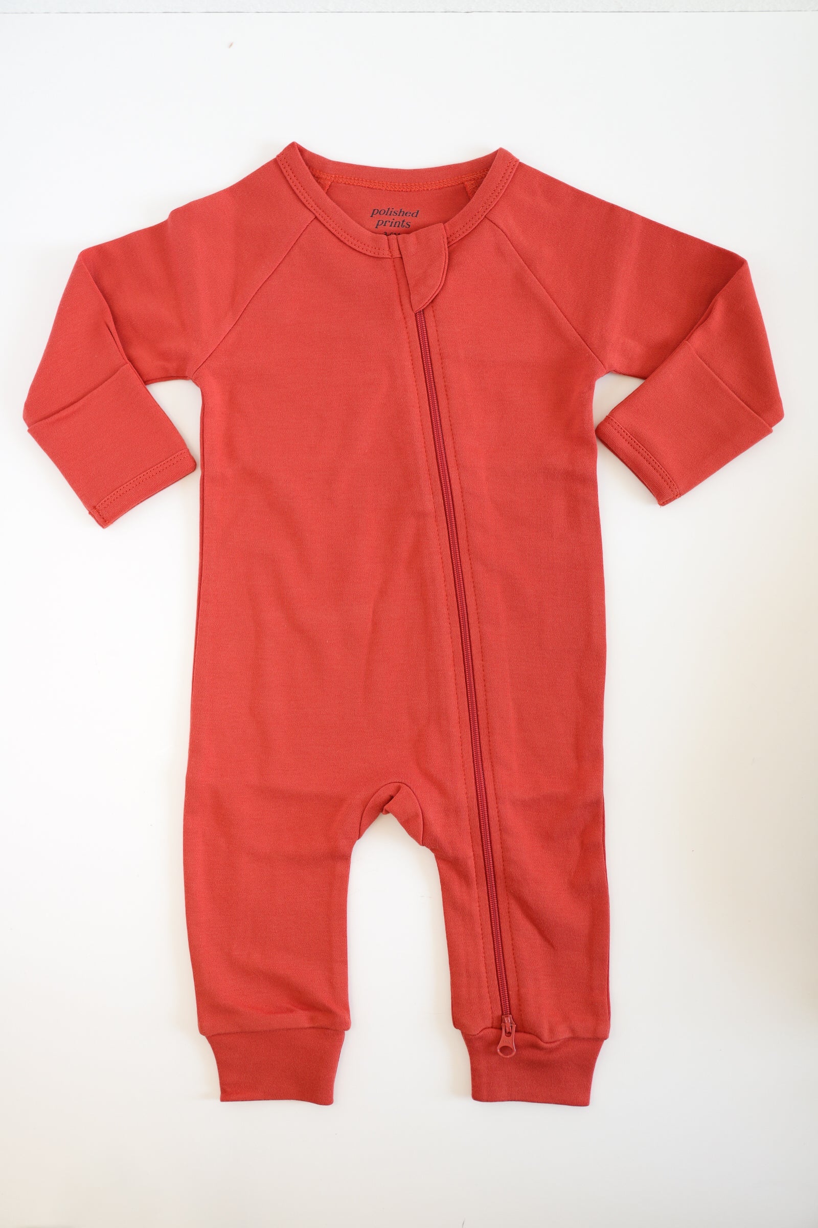 Organic Cotton Baby Zipper Sleeper in Cherry Polished Prints   