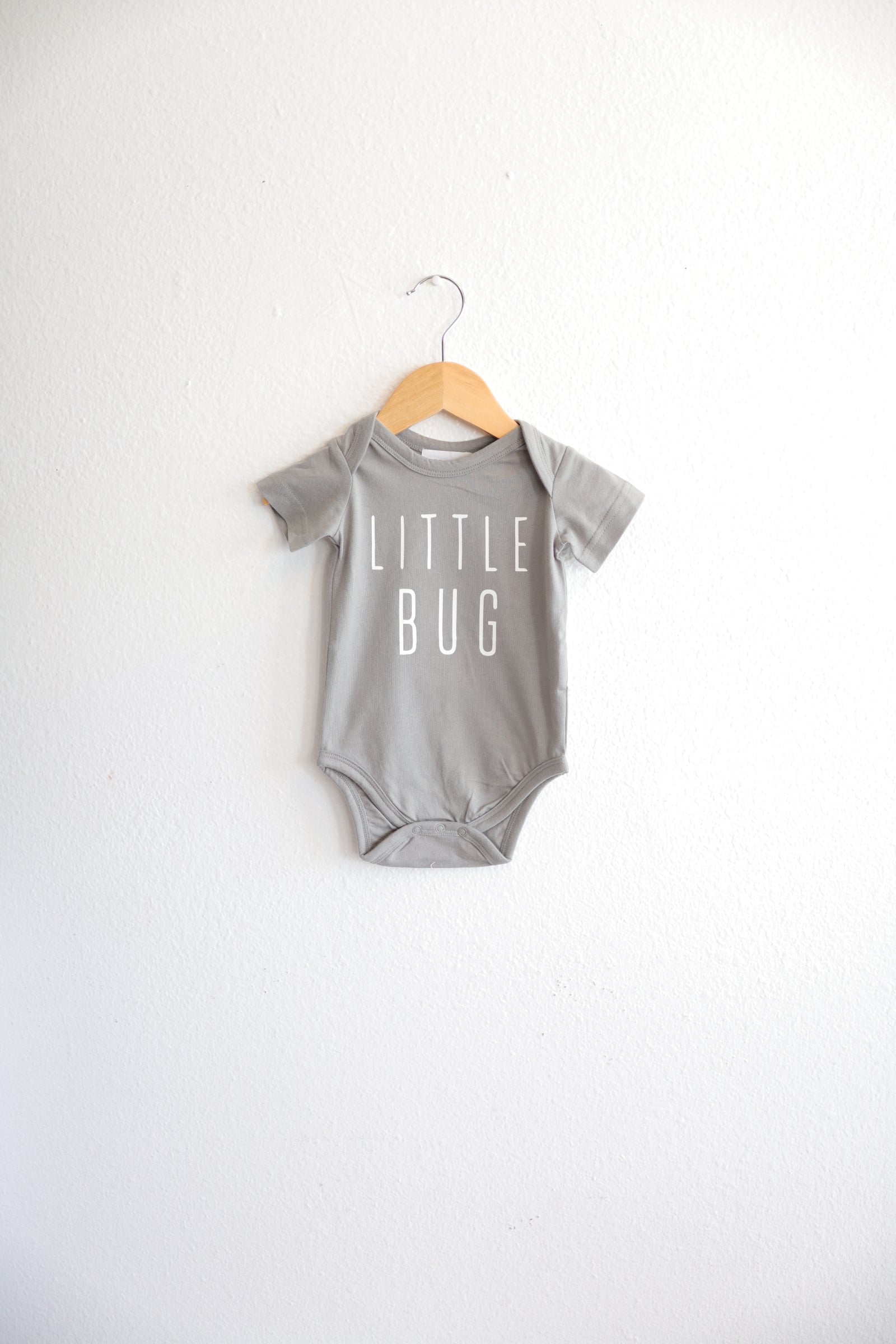 Little Bug Baby Onesie in Moon Mist Polished Prints   