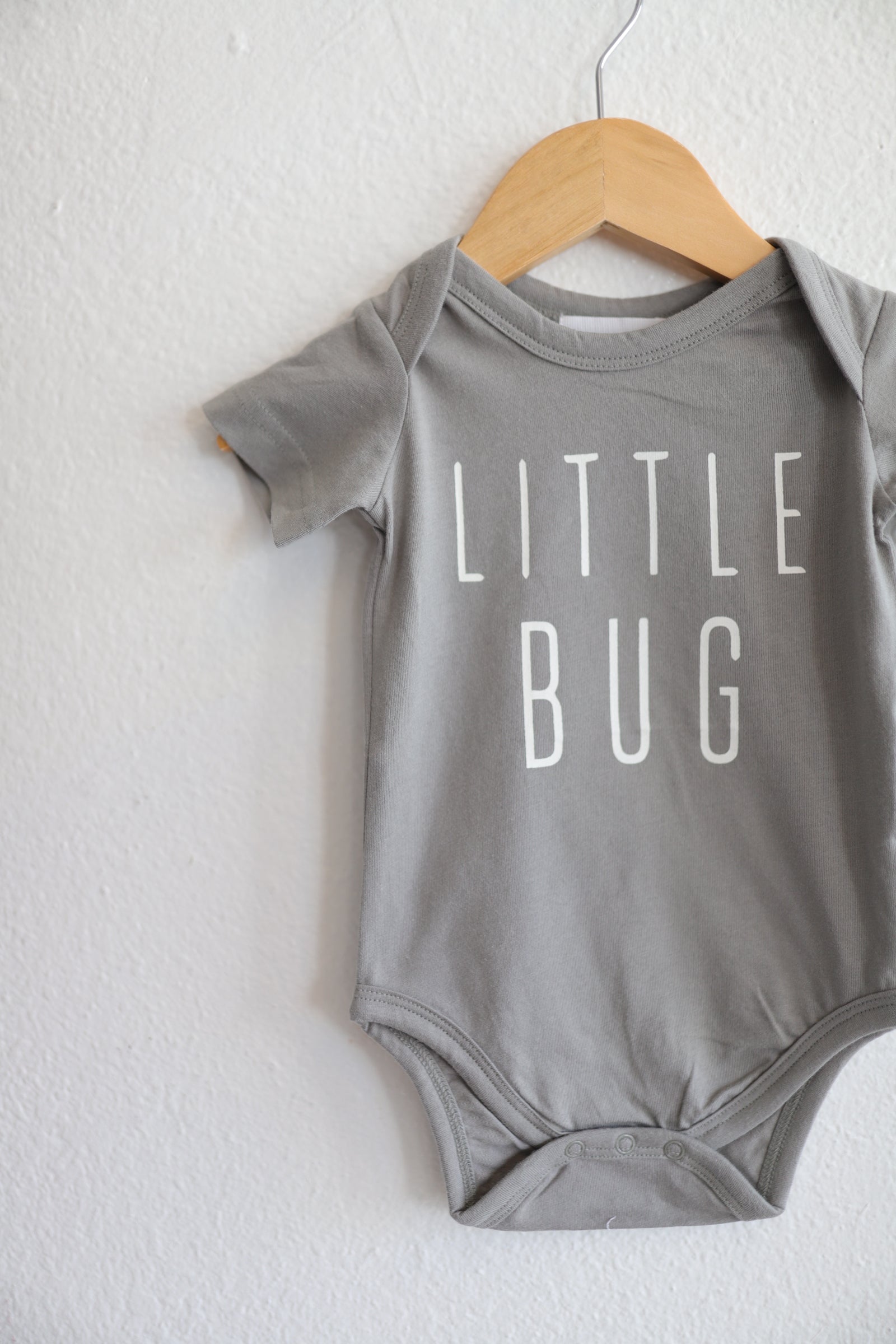 Little Bug Baby Onesie in Moon Mist Polished Prints   