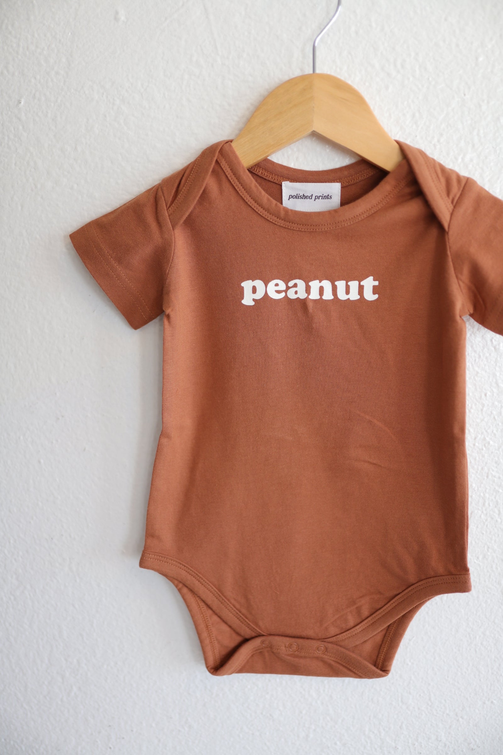 Peanut Organic Cotton Baby Onesie Polished Prints   