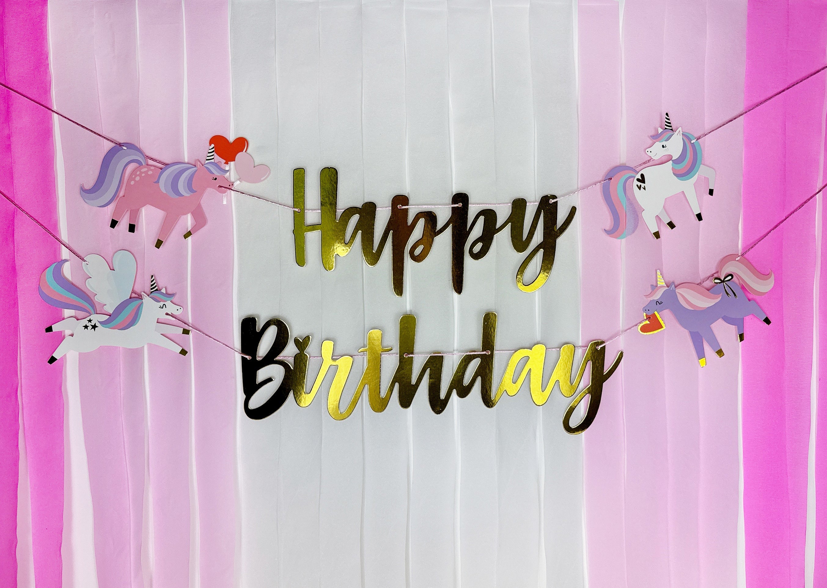 Love Is Magical Unicorn Birthday Banner Merrilulu   