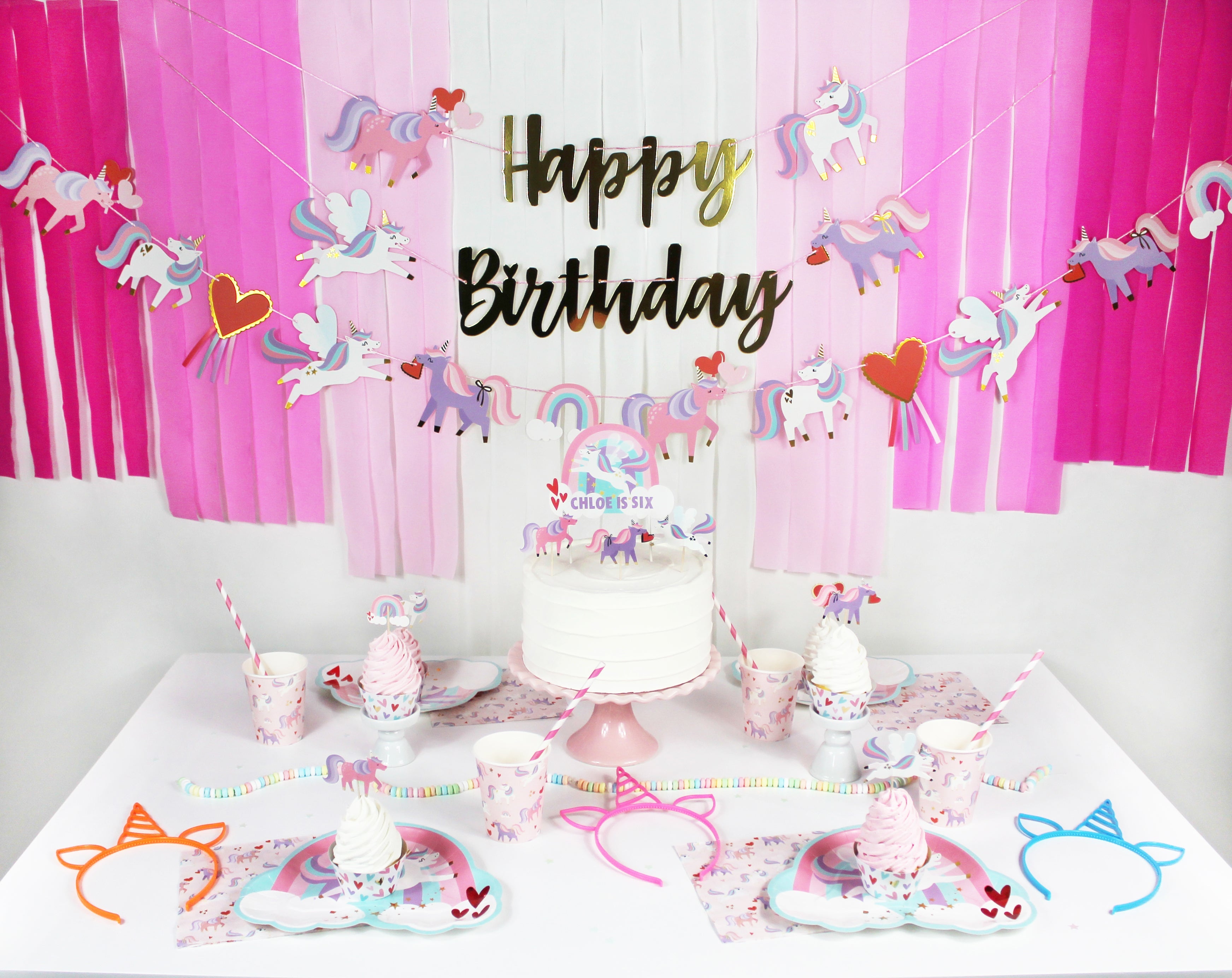 Love Is Magical Unicorn Birthday Banner Merrilulu   