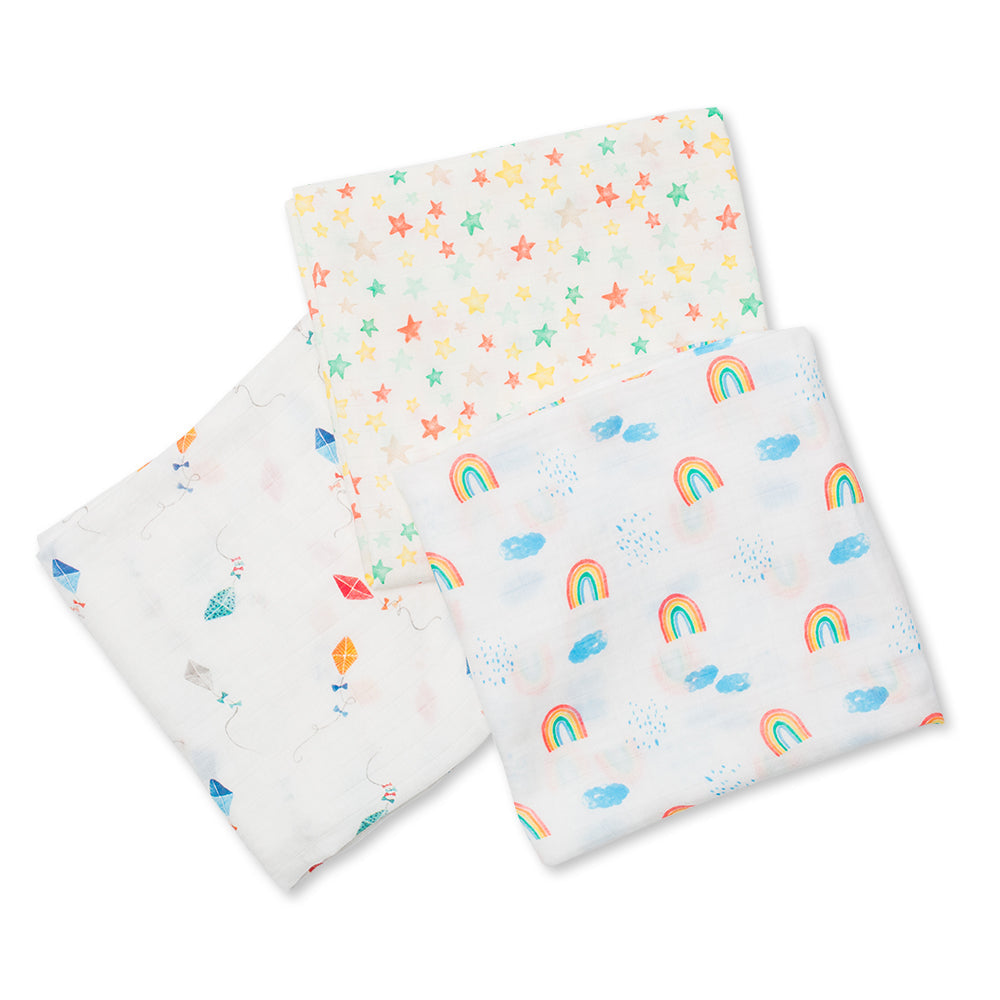 Silky Soft Bamboo Swaddles 3 Pack Lulujo   