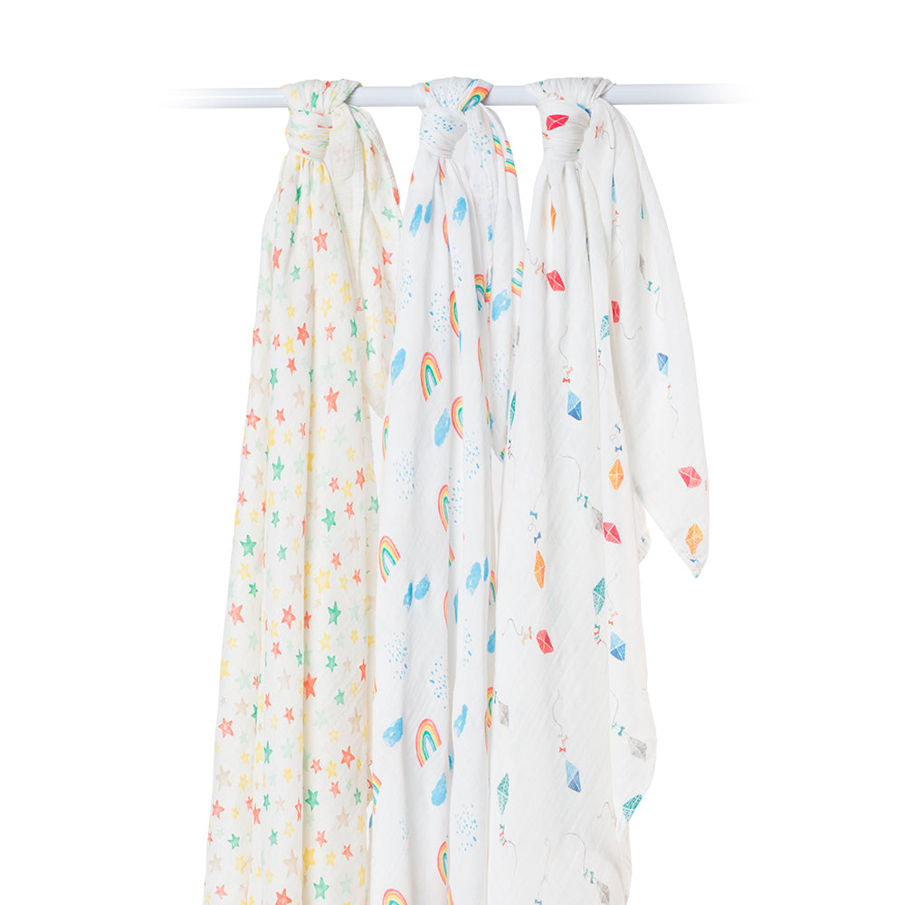 Silky Soft Bamboo Swaddles 3 Pack Lulujo   