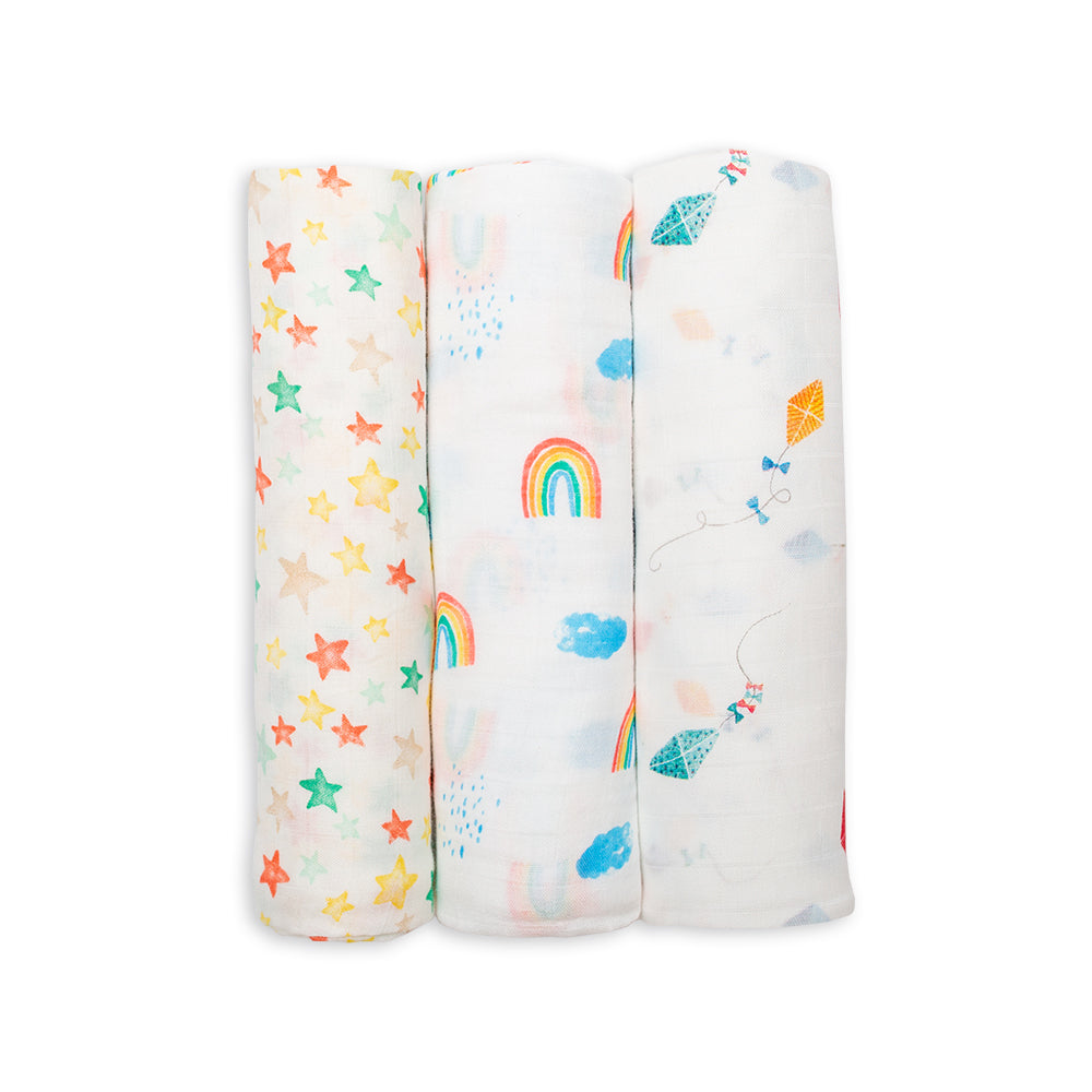 Silky Soft Bamboo Swaddles 3 Pack Lulujo   