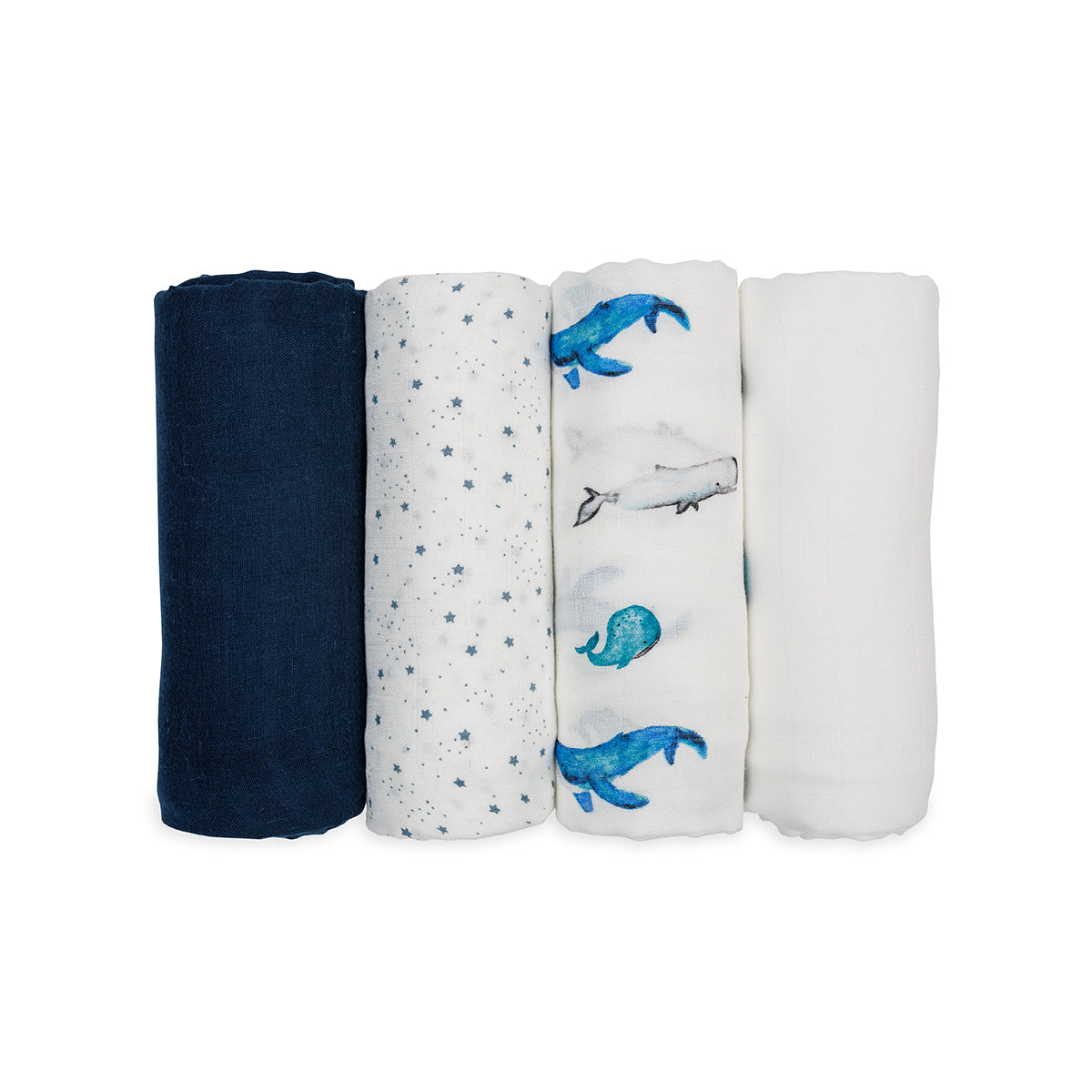 Breathable Bamboo Muslin Swaddle Blankets (4-Pack) - Gentle on Baby's Skin Lulujo   