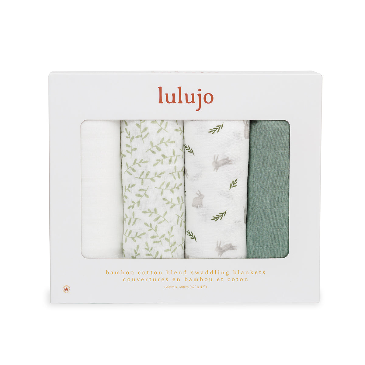 Breathable Bamboo Muslin Swaddle Blankets (4-Pack) - Gentle on Baby's Skin Lulujo   