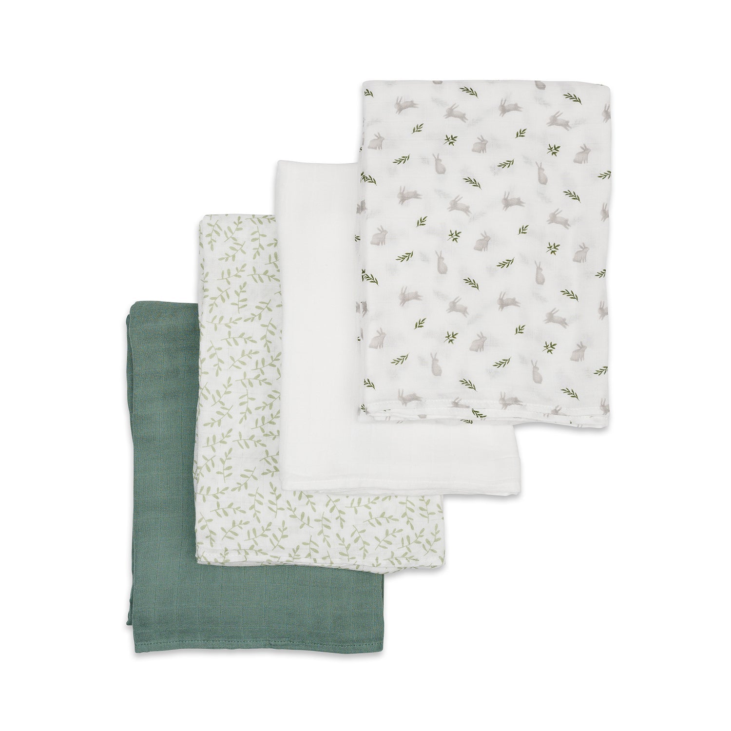 Breathable Bamboo Muslin Swaddle Blankets (4-Pack) - Gentle on Baby's Skin Lulujo   