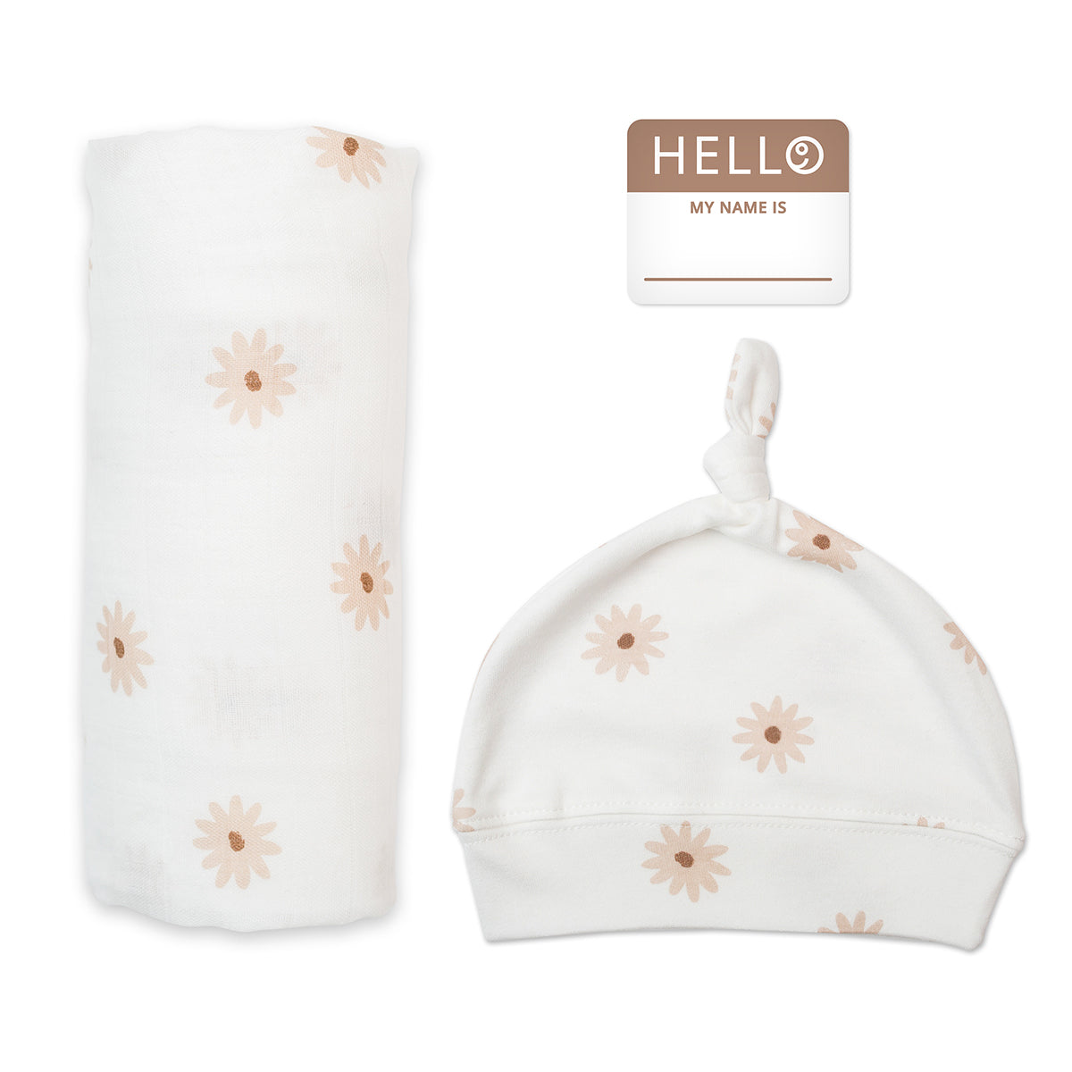 Hat & Swaddle Sets Lulujo Daisies  