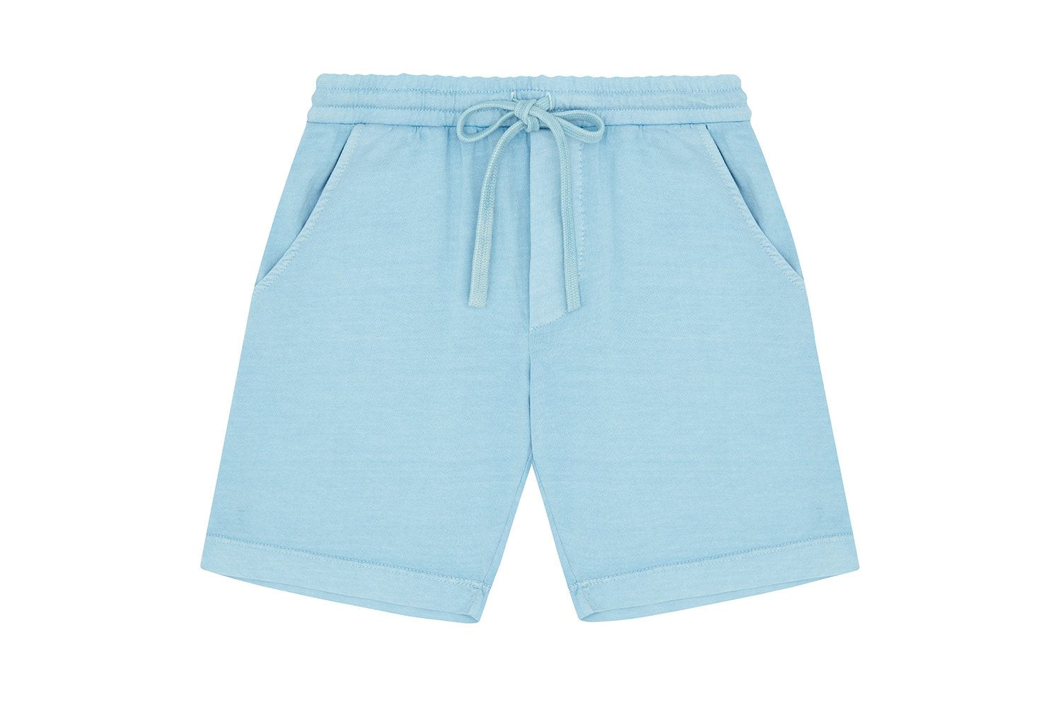 Organic Cotton Long Shorts Vild House of Little 1-2Y Ice Blue - Natural Mineral Dye 