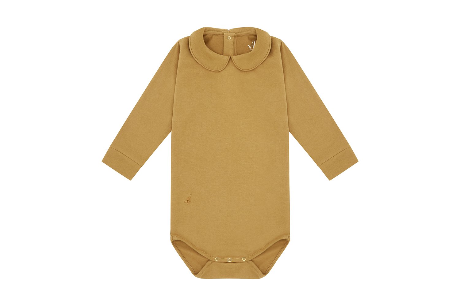 LS Organic Cotton Collared Bodysuit Vild House of Little 0-3M Clever Camel 