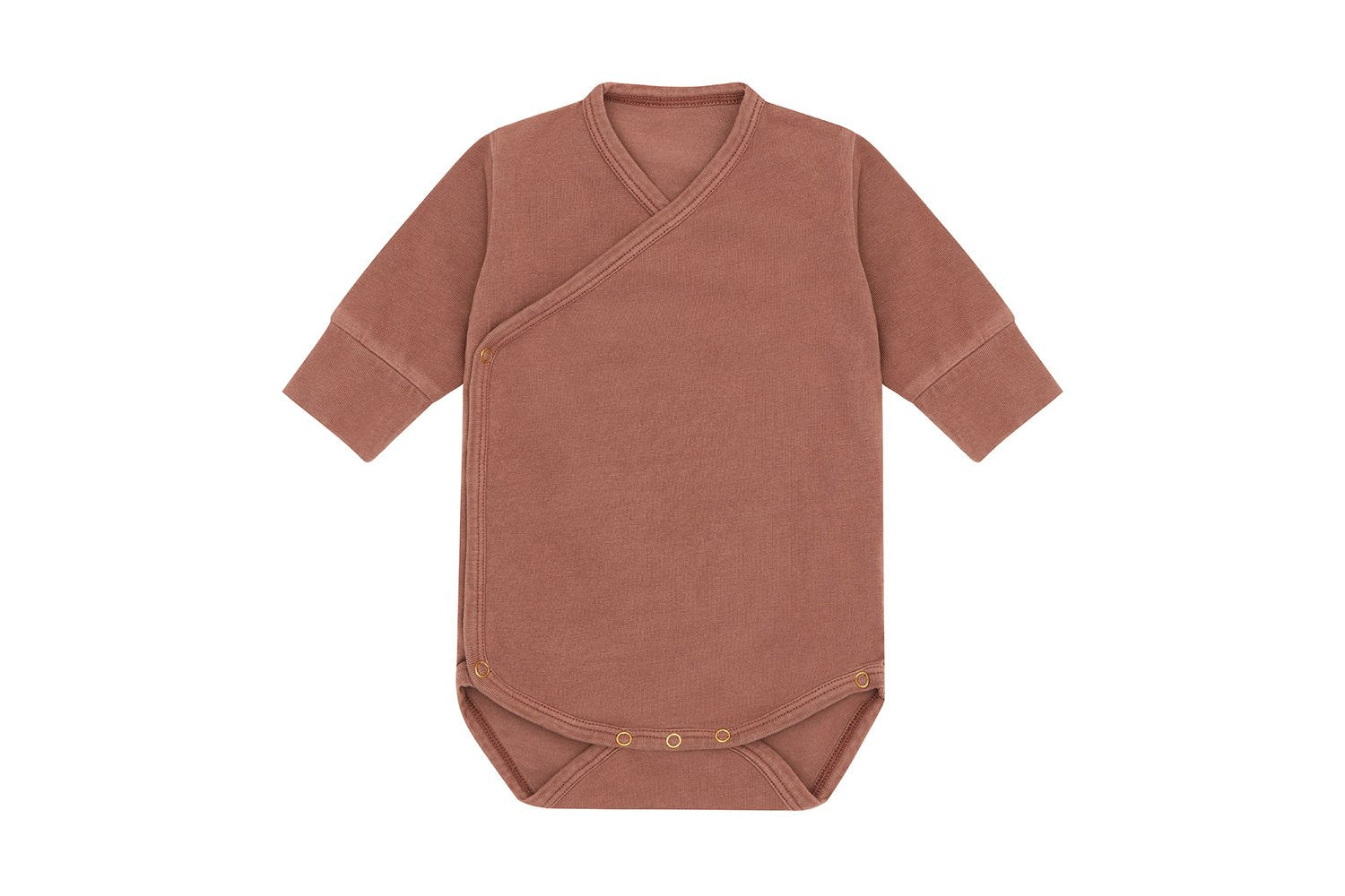 LS Organic Cotton Kimono Bodysuits Vild House of Little NB Clay Pink - Beetroot Plant Dye 