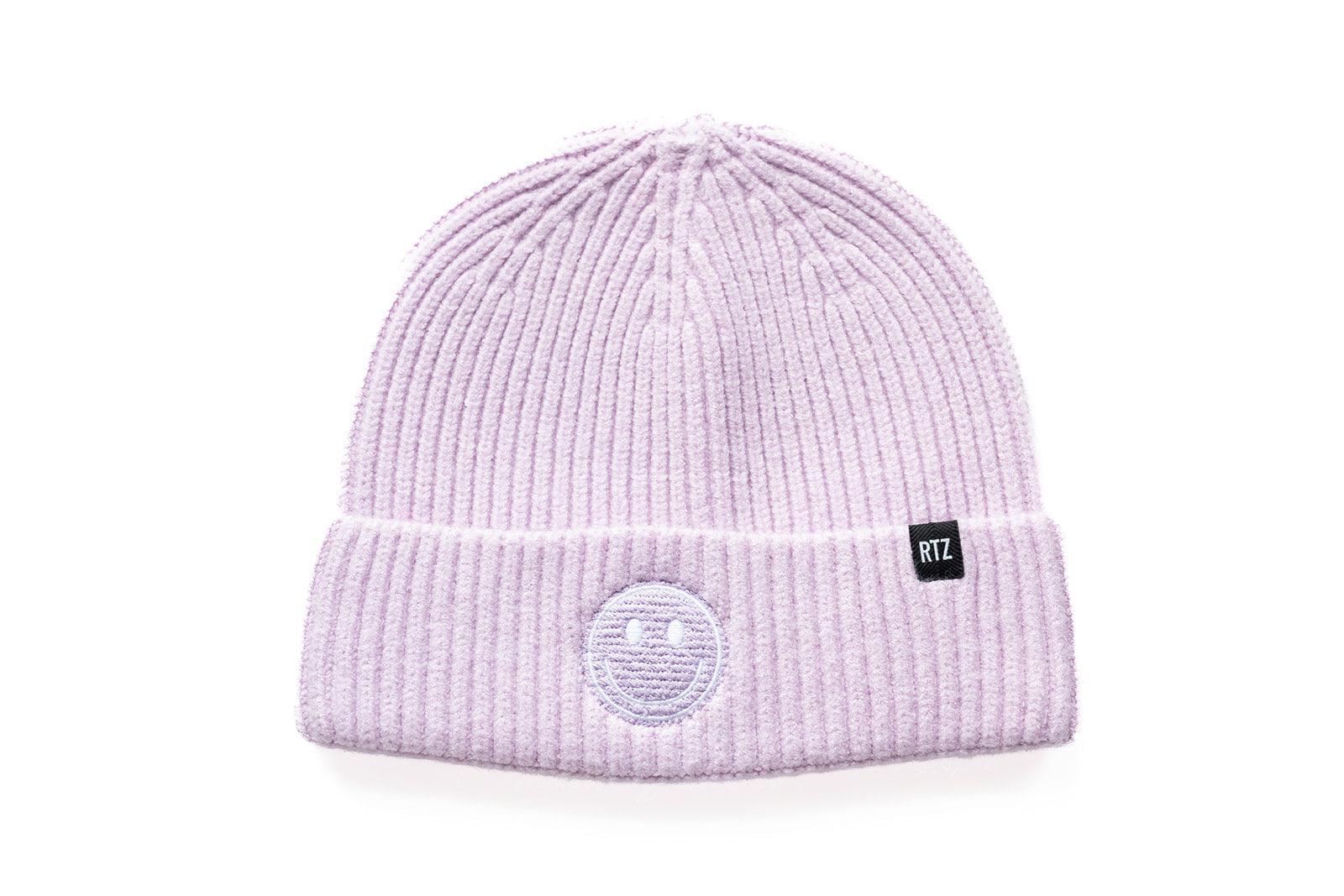 Lavender Ice Smiley Beanie Rey to Z   