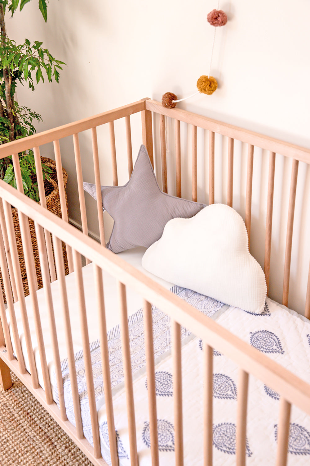 Star Cushion- Grey Erawan Malabar Baby   