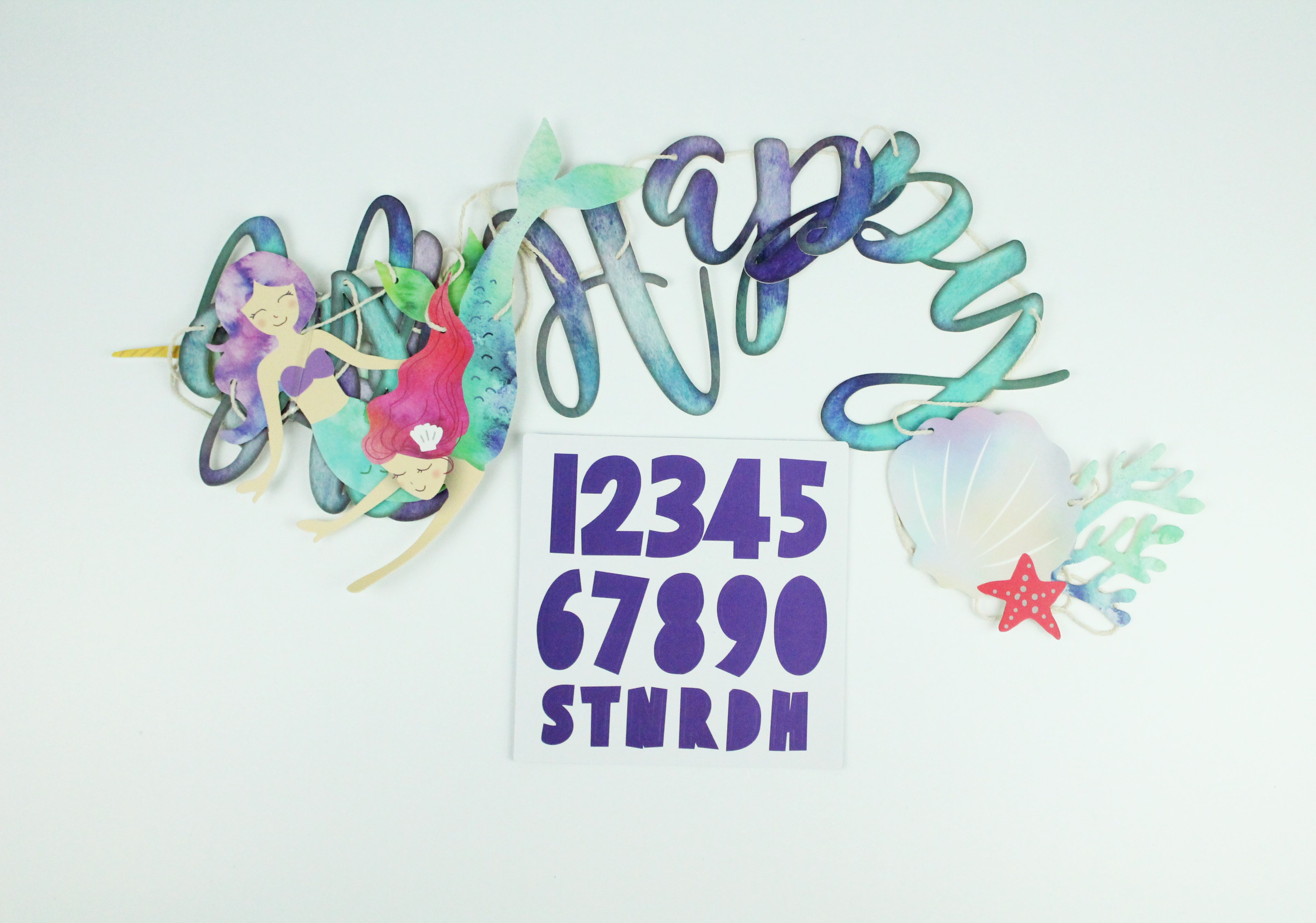 Mermaid Birthday Banner Merrilulu   