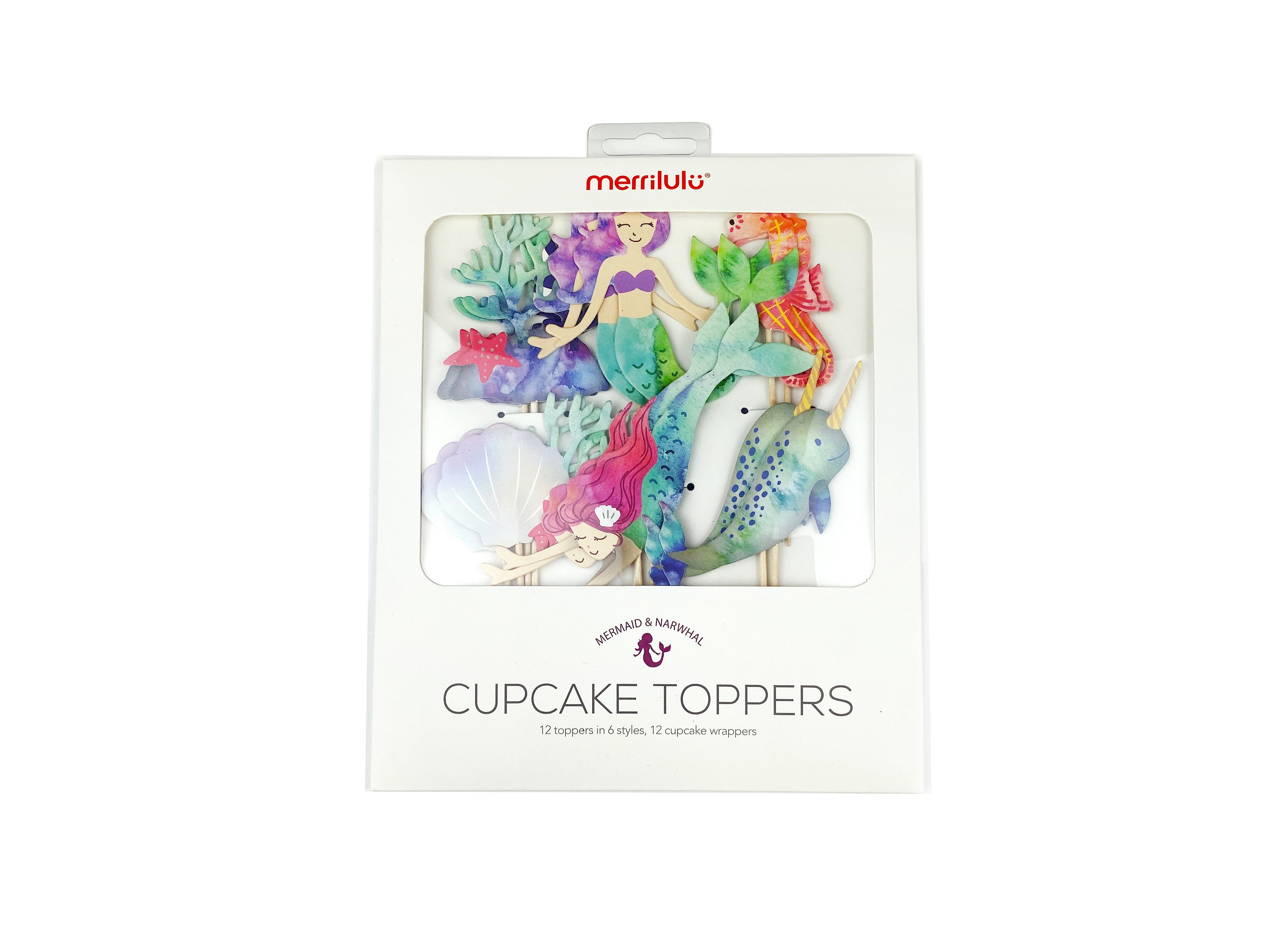 Mermaid Cupcake Toppers and Wrappers, 12 Ct Merrilulu   