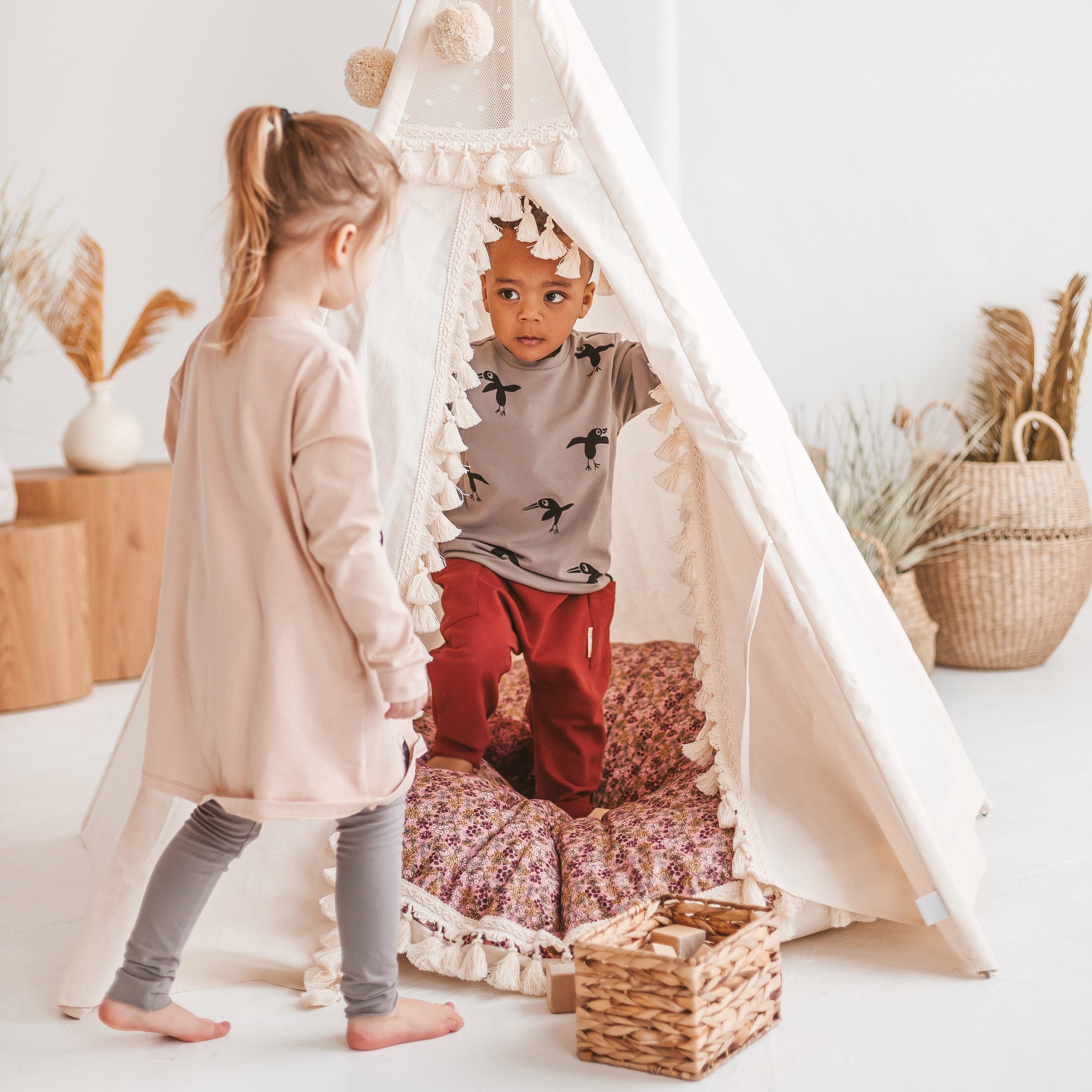 MINICAMP Boho Kids Teepee With Tassels minicamp   