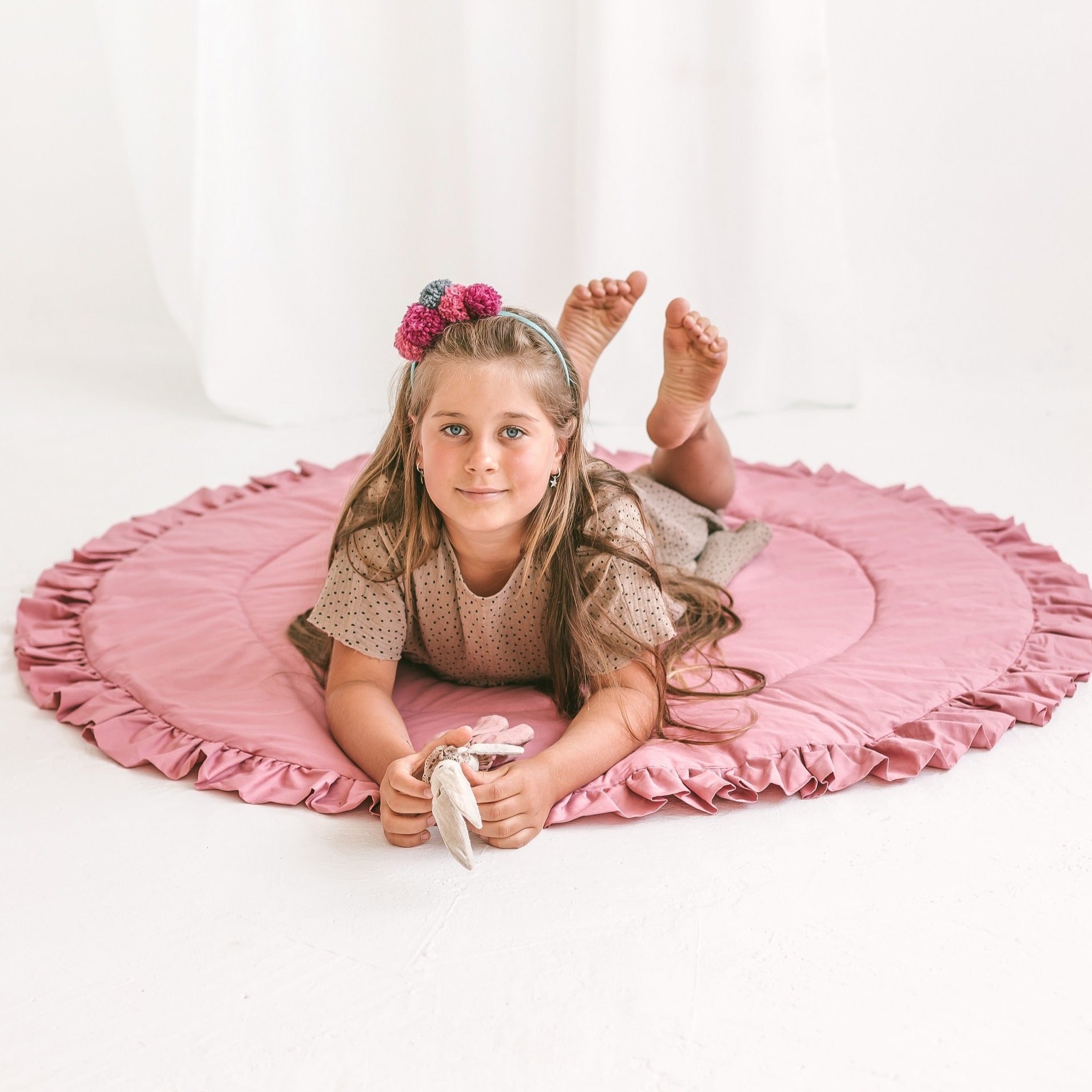 MINICAMP Kids Playmat With Ruffles in Rose minicamp   