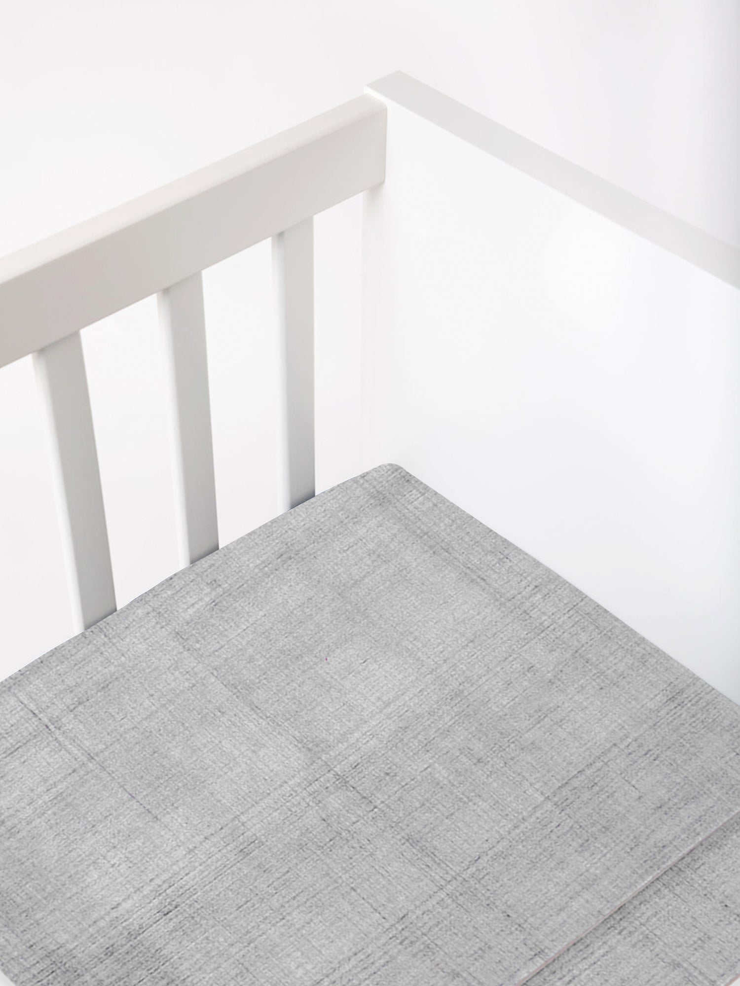 Grey Brushstroke Fitted Crib Sheet Malabar Baby   