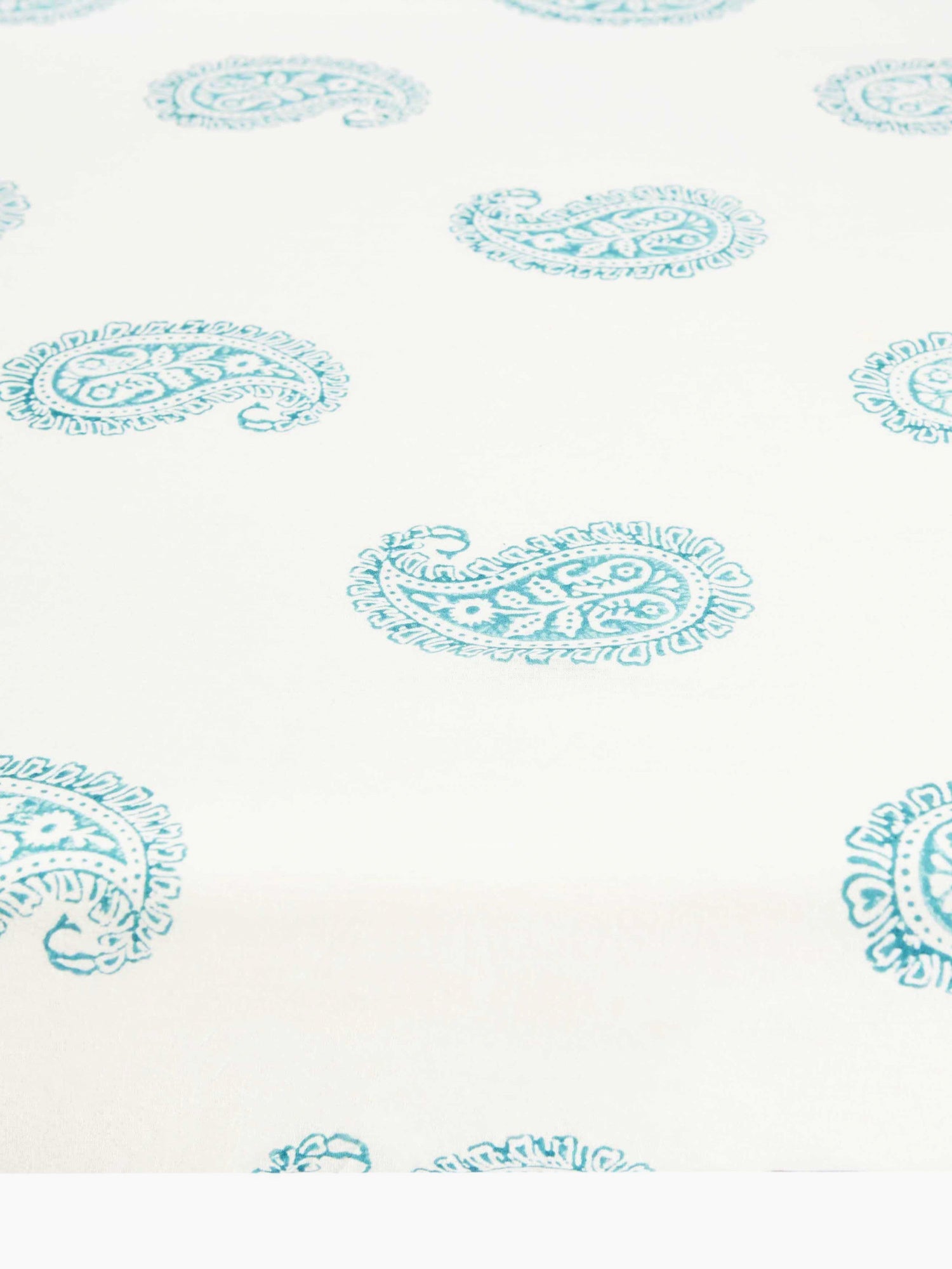 Teal Paisley Fitted Crib Sheet Malabar Baby   