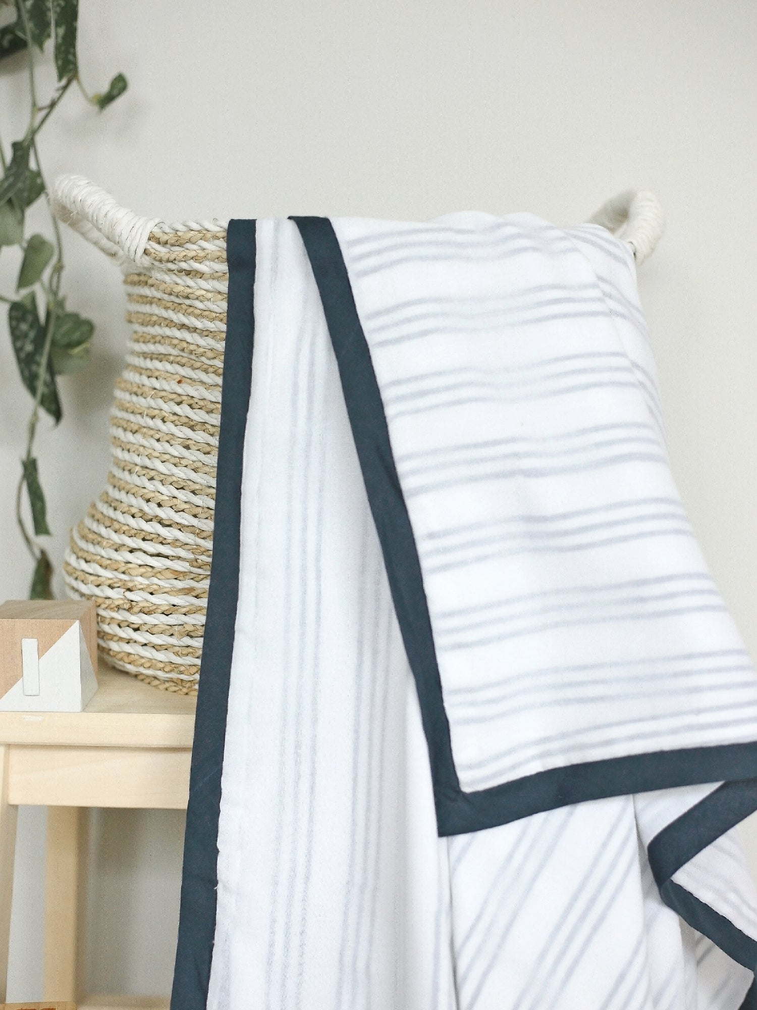 Cairo Blue Striped Cotton Dohar Blanket Malabar Baby   