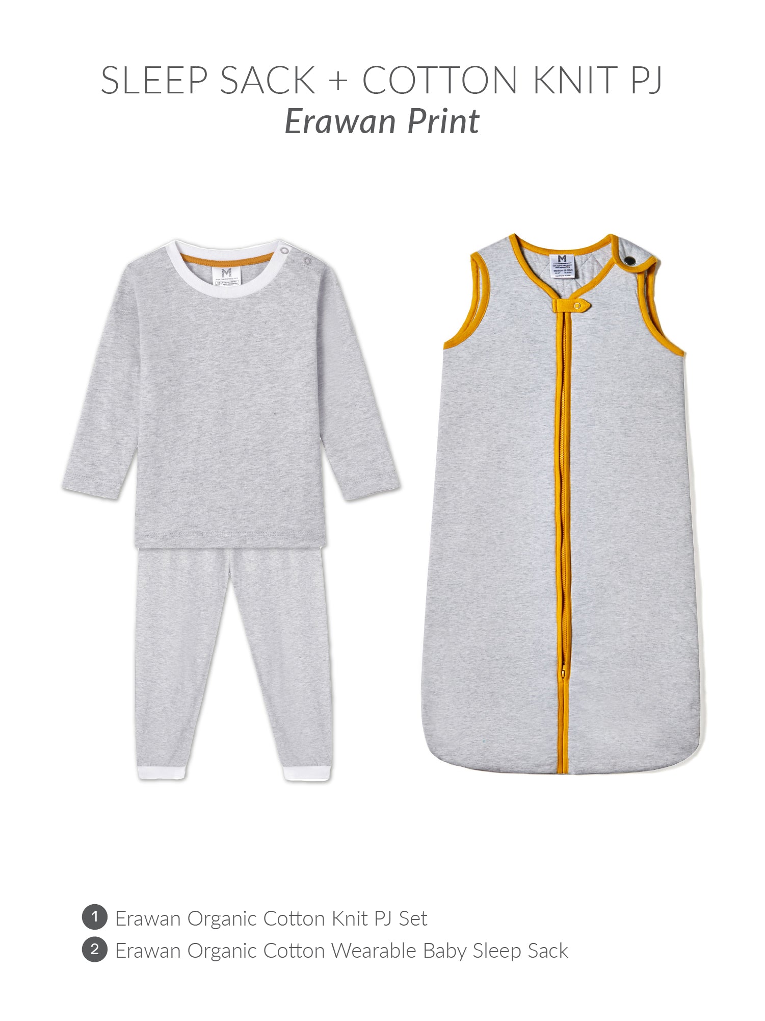 Award Winning Sleep Sack Gift Set Malabar Baby ERAWAN GREY  