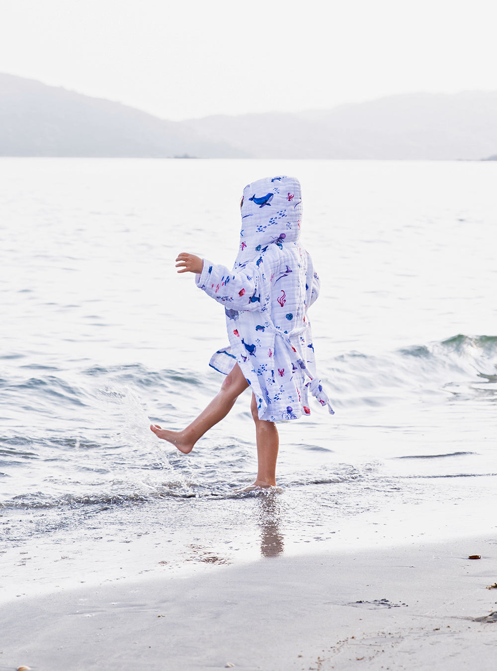 Kids Hooded Muslin Robe - Under the Sea Malabar Baby   