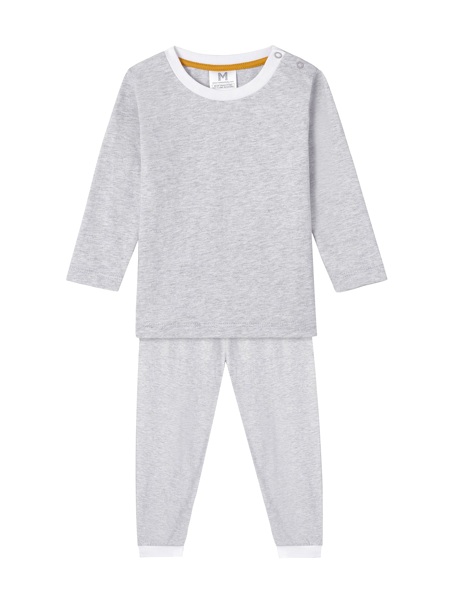 Toddler & Big Kid Cotton Knit PJ Set (Erawan Grey) Malabar Baby   