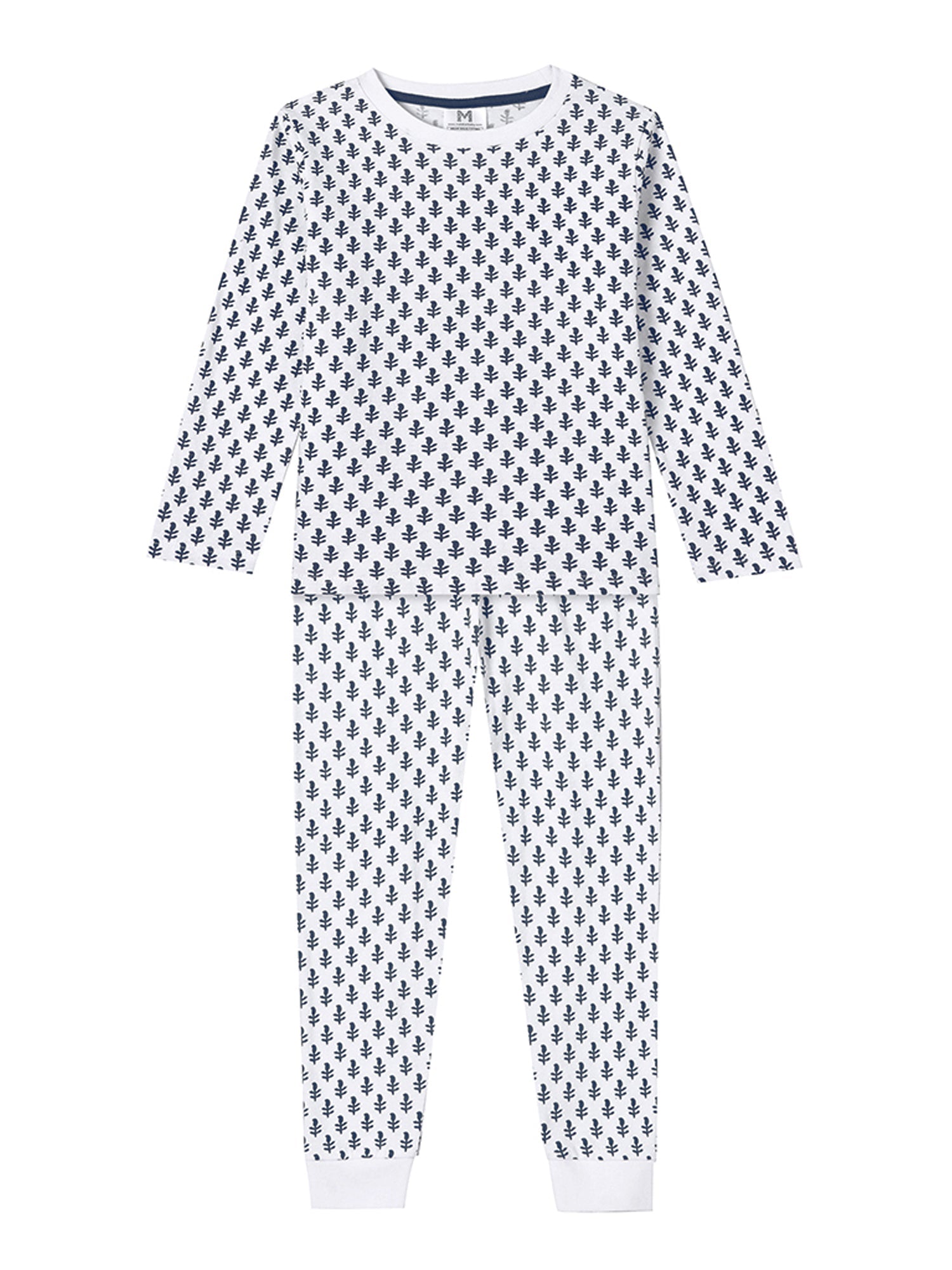 Toddler & Big Kid Cotton Knit PJ Set (Fort Blue) Malabar Baby   