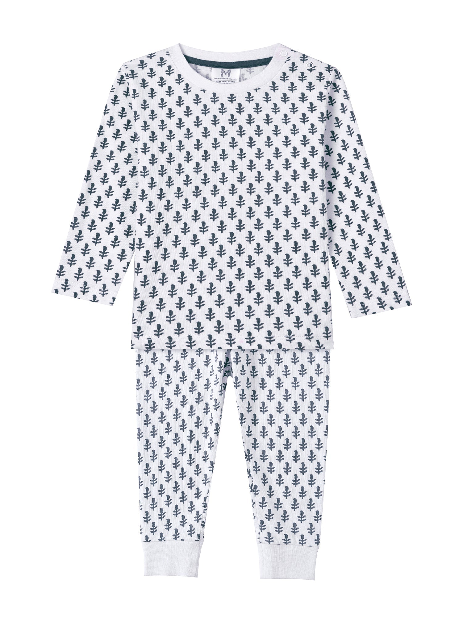 Toddler & Big Kid Cotton Knit PJ Set (Fort Blue) Malabar Baby   