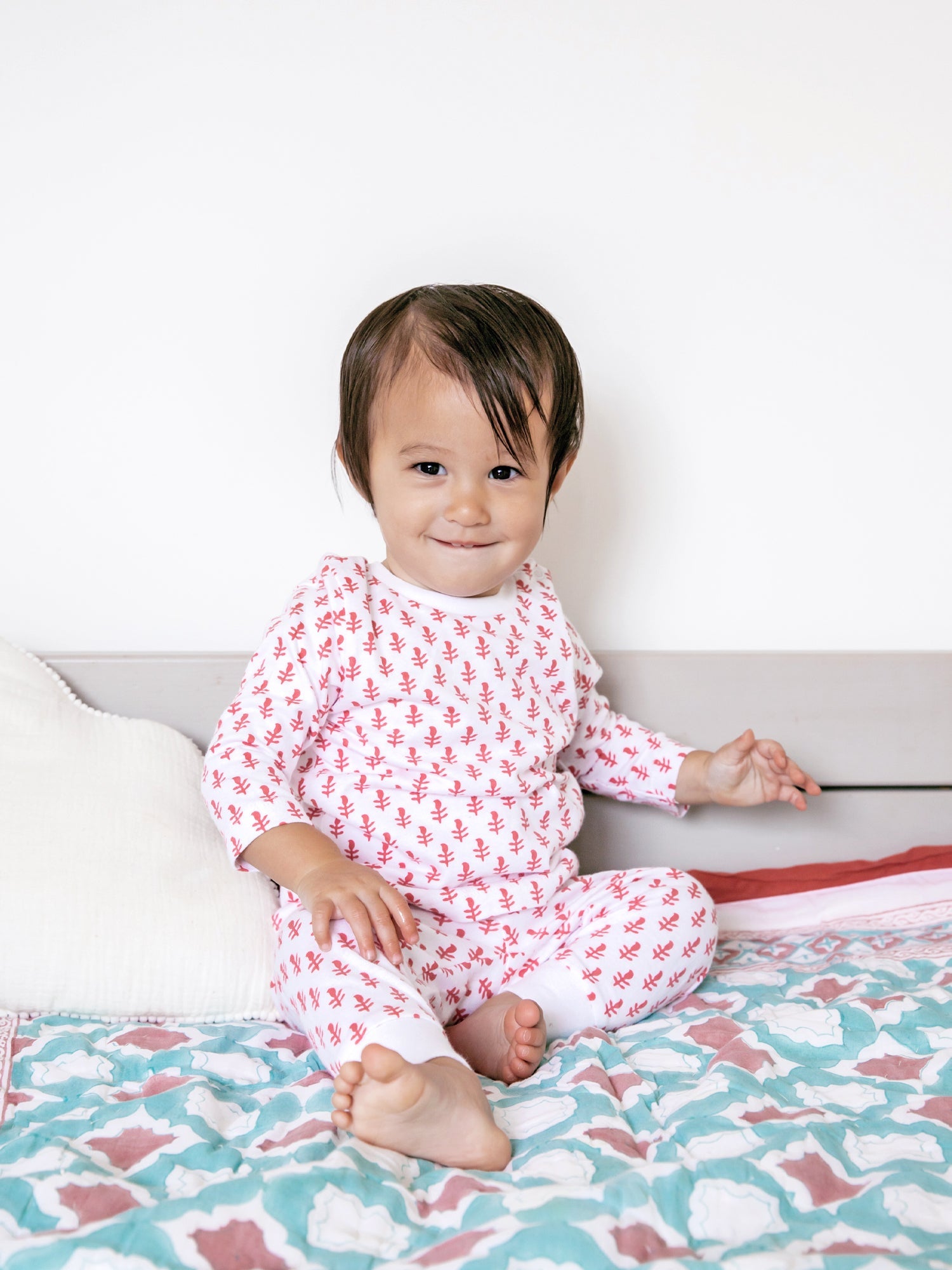 Toddler & Big Kid Cotton Knit PJ Set (Pink City) Malabar Baby   