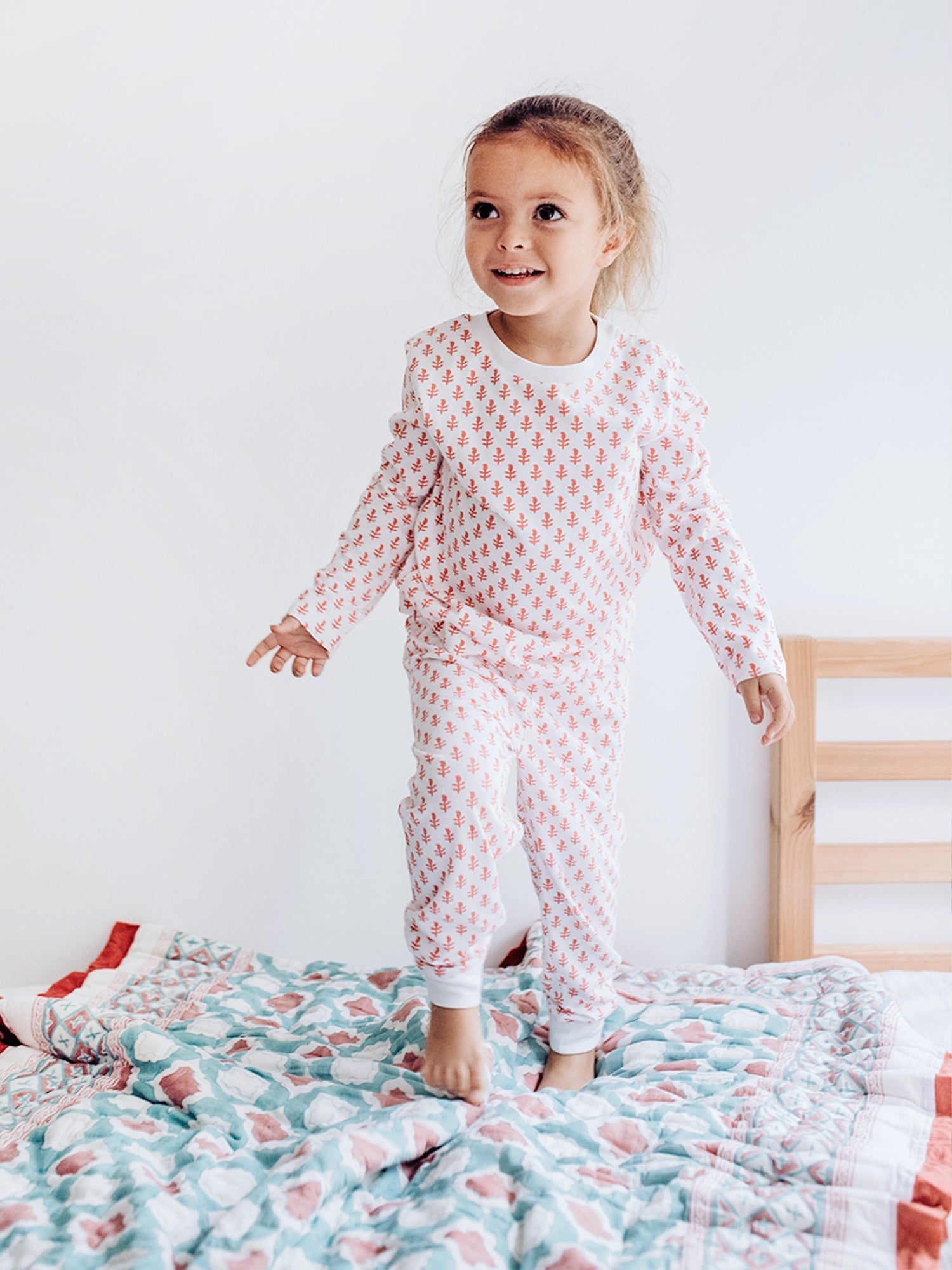 Toddler & Big Kid Cotton Knit PJ Set (Pink City) Malabar Baby   