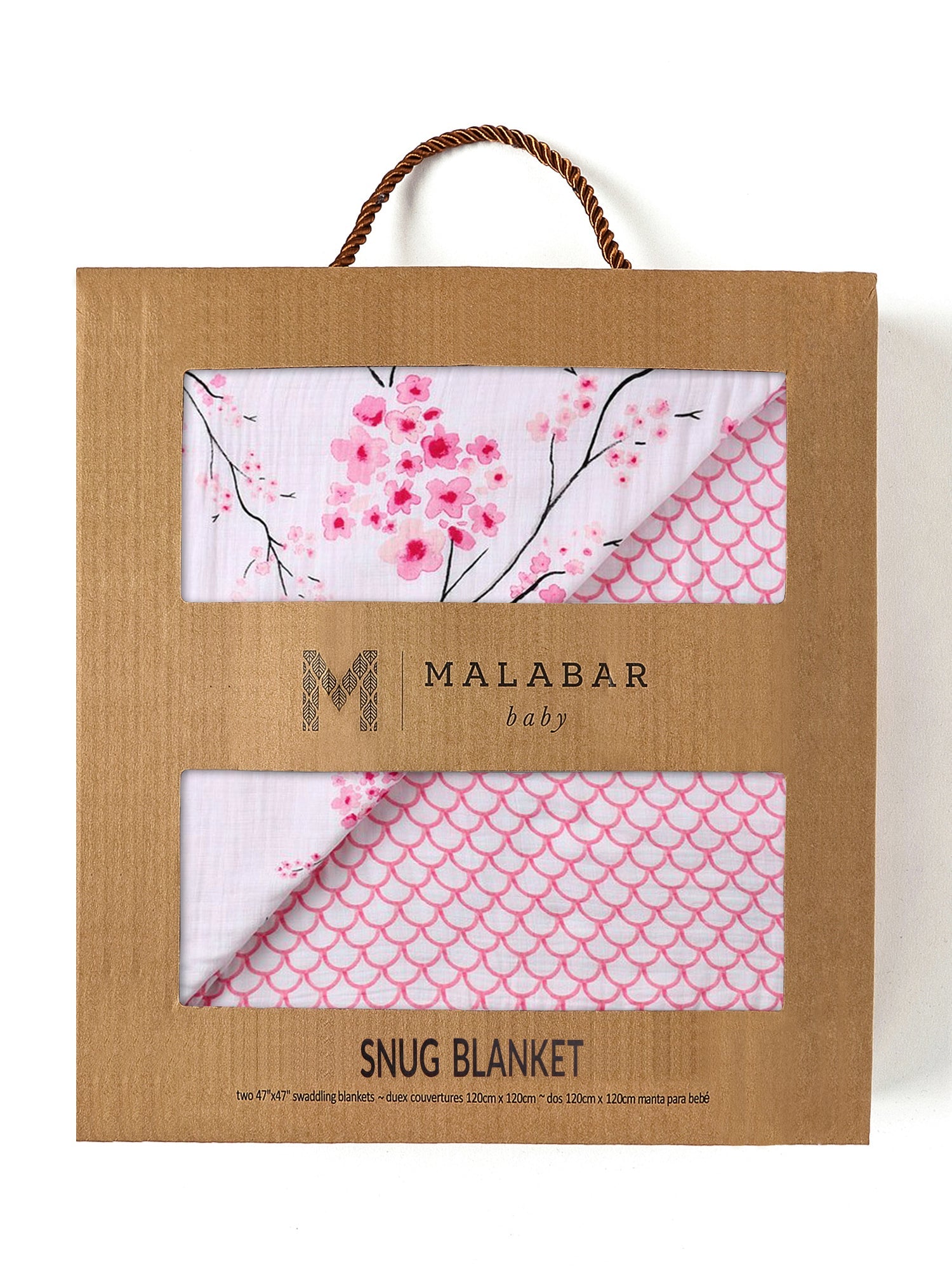 Organic Snug Blanket - Cherry Blossom Malabar Baby   