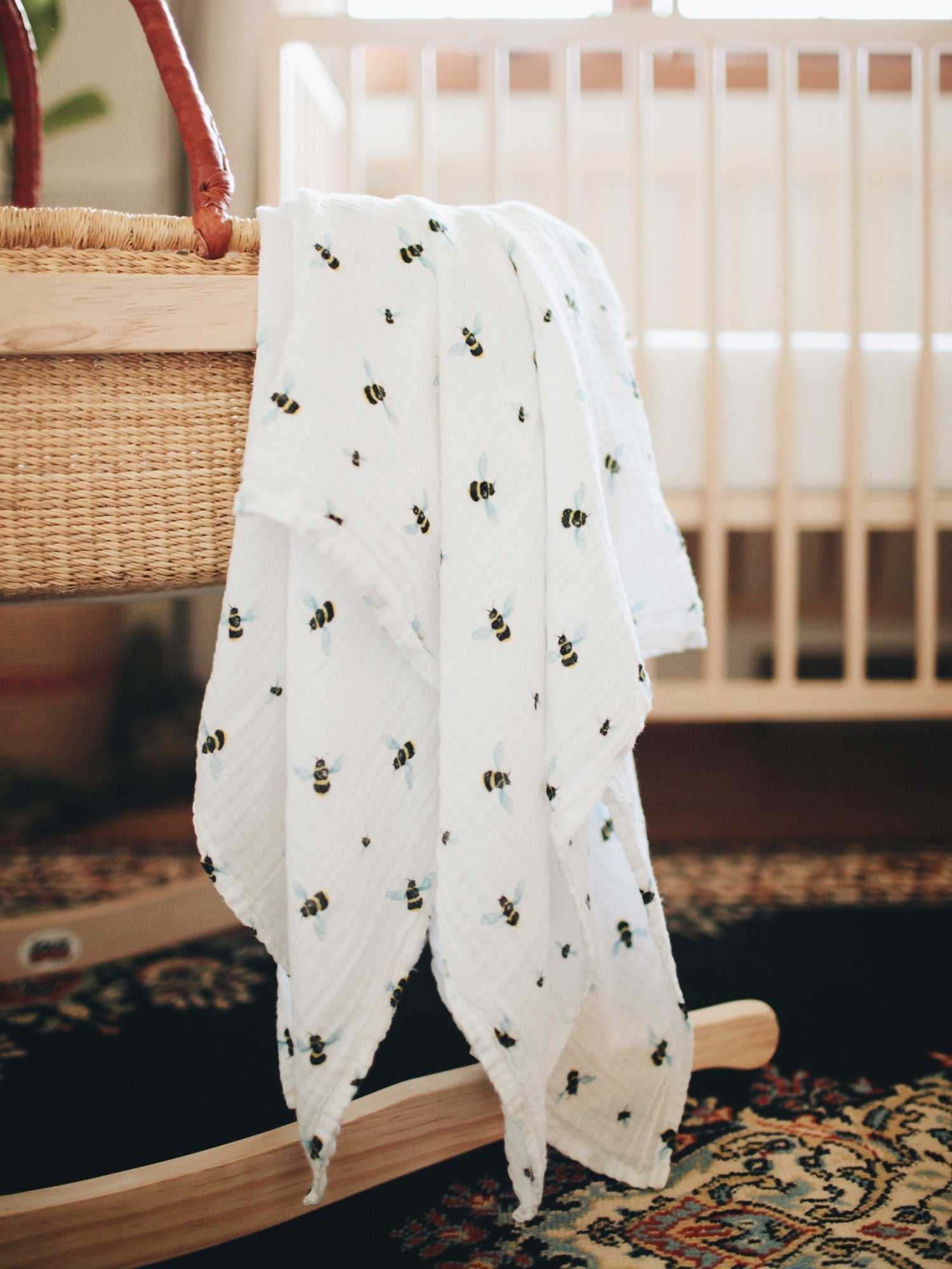 Organic Swaddle - Bee Malabar Baby   