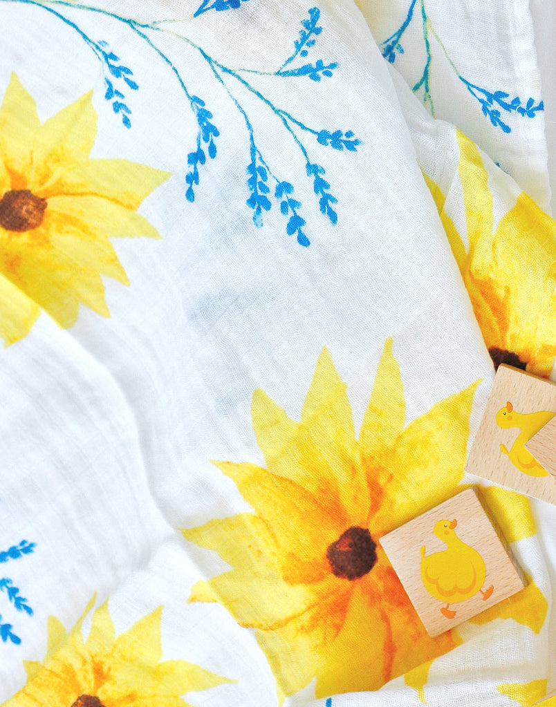 Organic Swaddle - Sunflower Malabar Baby   