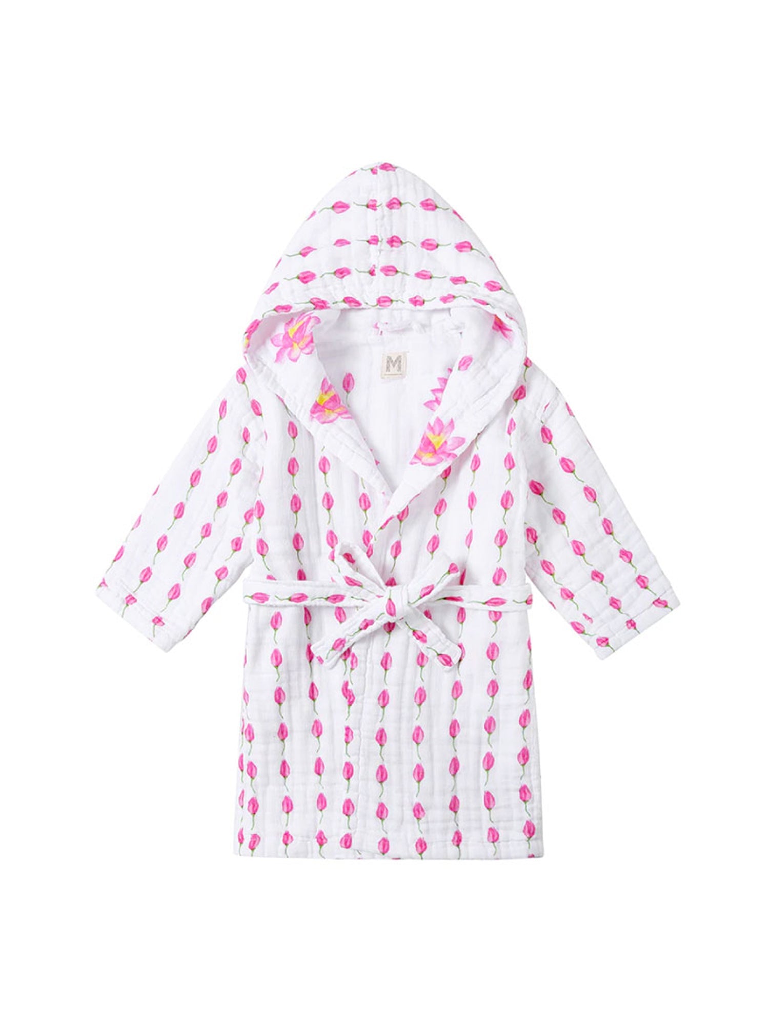 Kids Hooded Muslin Robe - Enchanted Garden (Lotus) Malabar Baby   