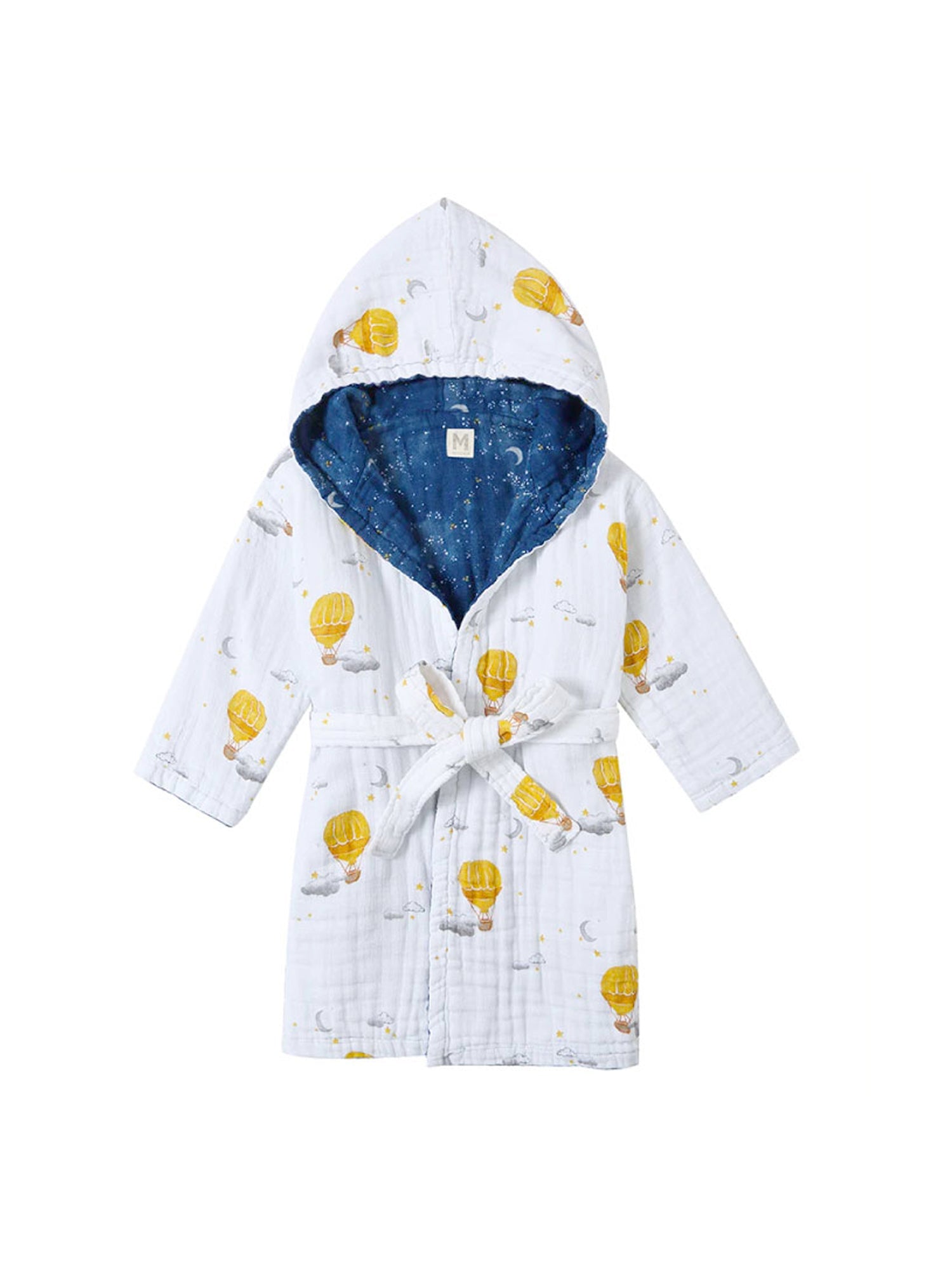 Kids Hooded Muslin Bath Robe - Mystical Night Malabar Baby   