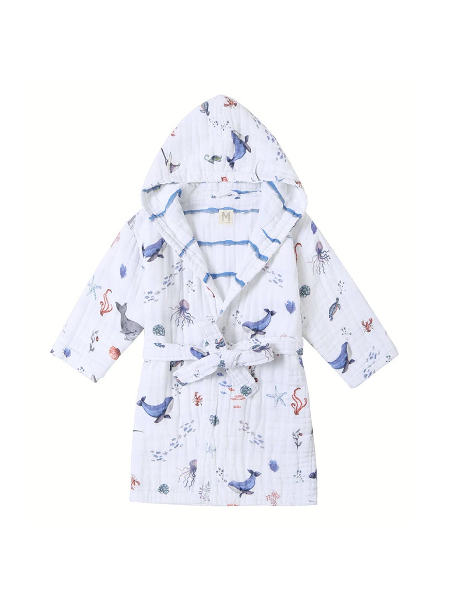 Kids Hooded Muslin Robe - Under the Sea Malabar Baby   