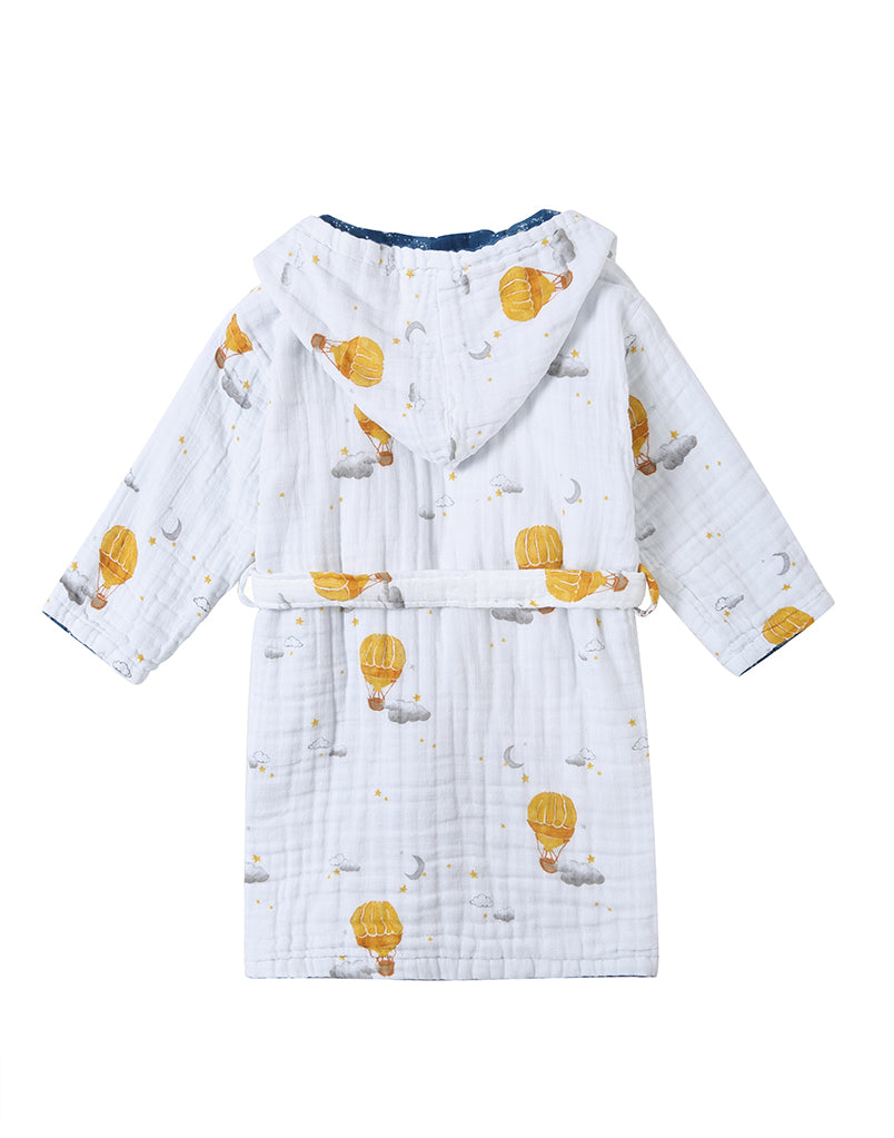 Kids Hooded Muslin Bath Robe - Mystical Night Malabar Baby   