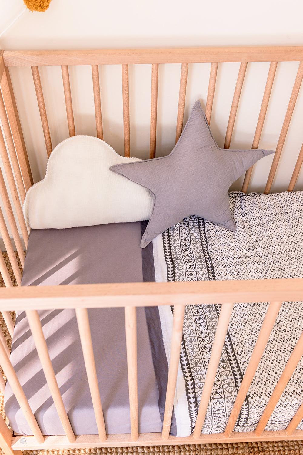 Star Cushion- Grey Erawan Malabar Baby   